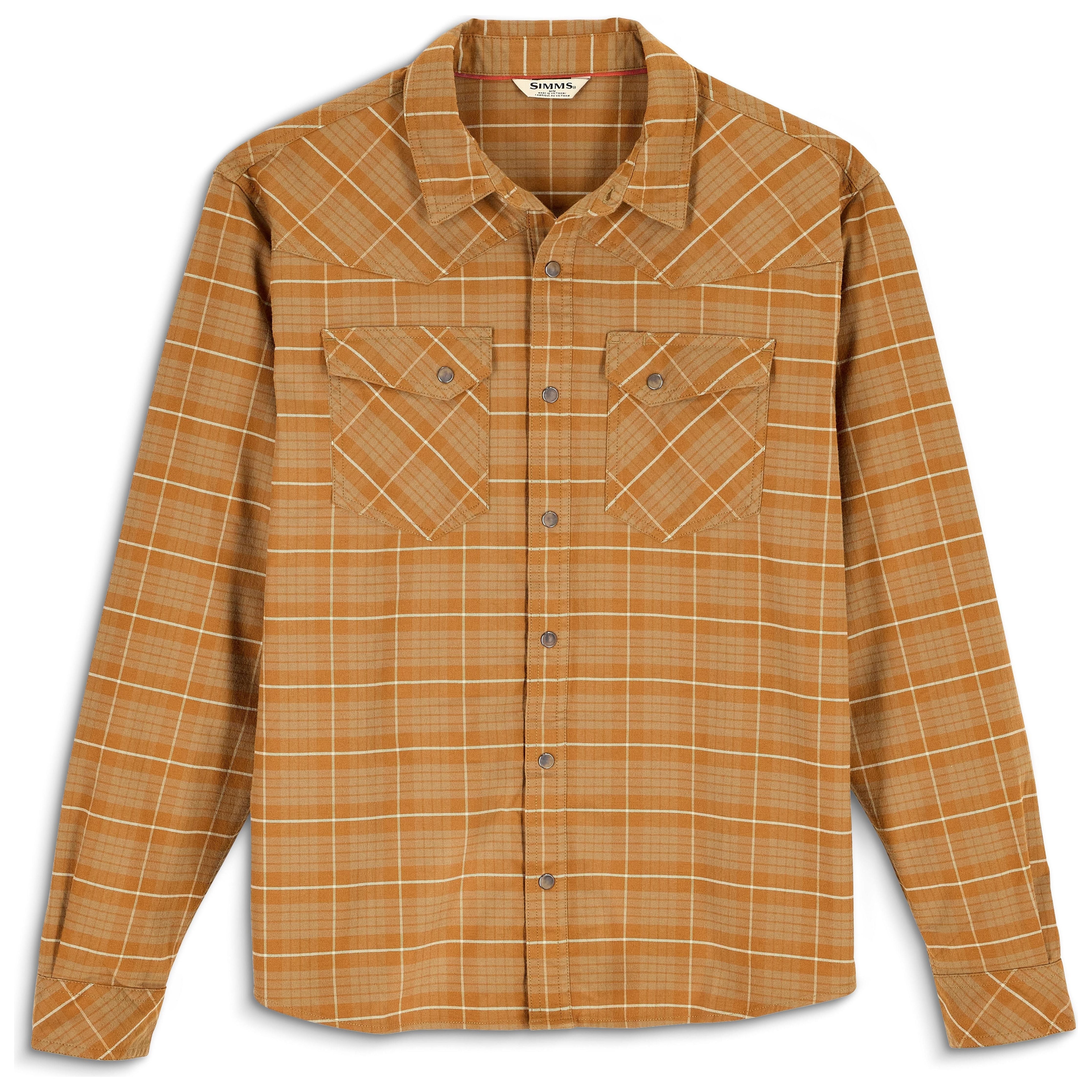 Simms Men's Brackett Flannel Drummond Plaid: Cobia Image 01