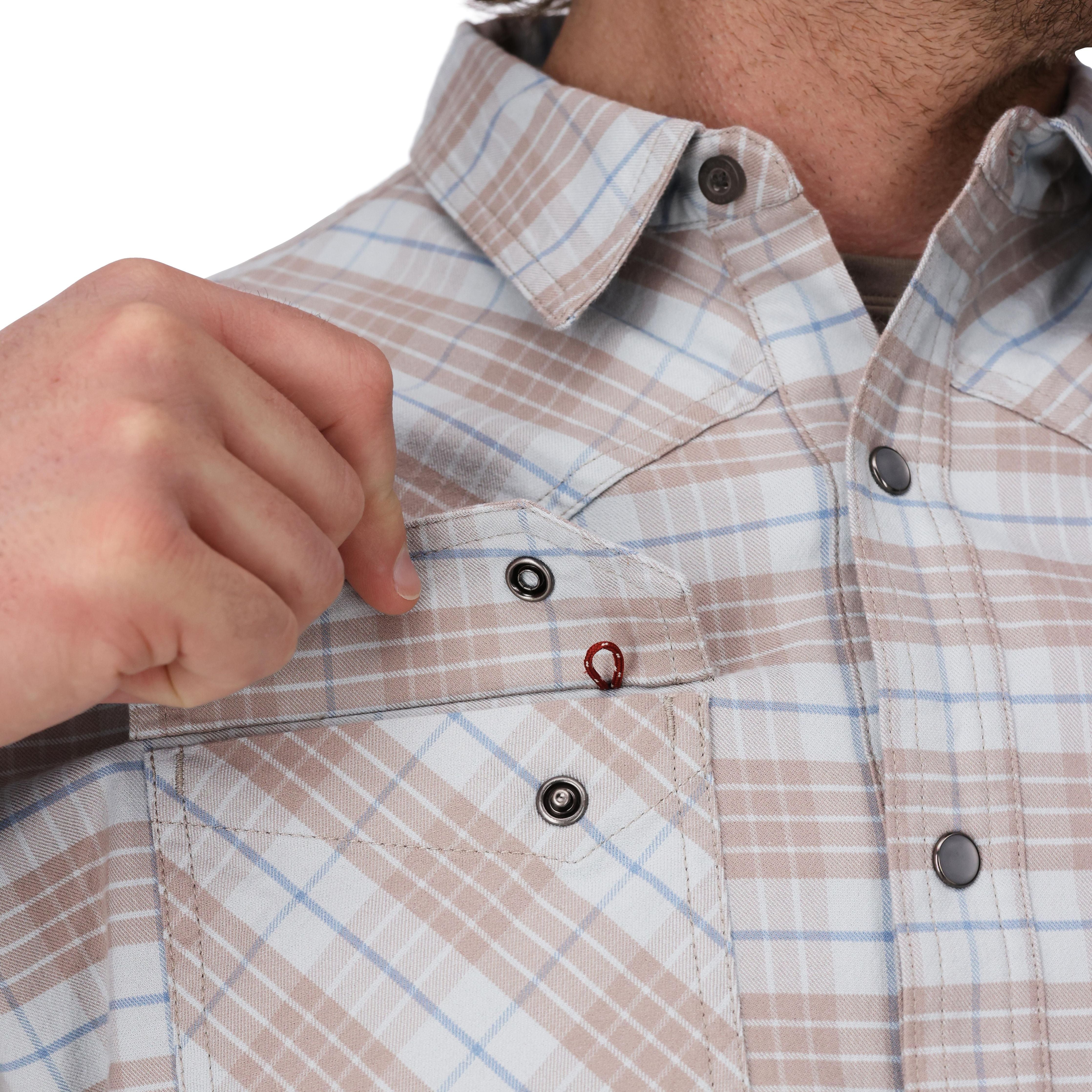 Simms Men's Brackett Flannel Drummond Plaid: Sterling Image 05