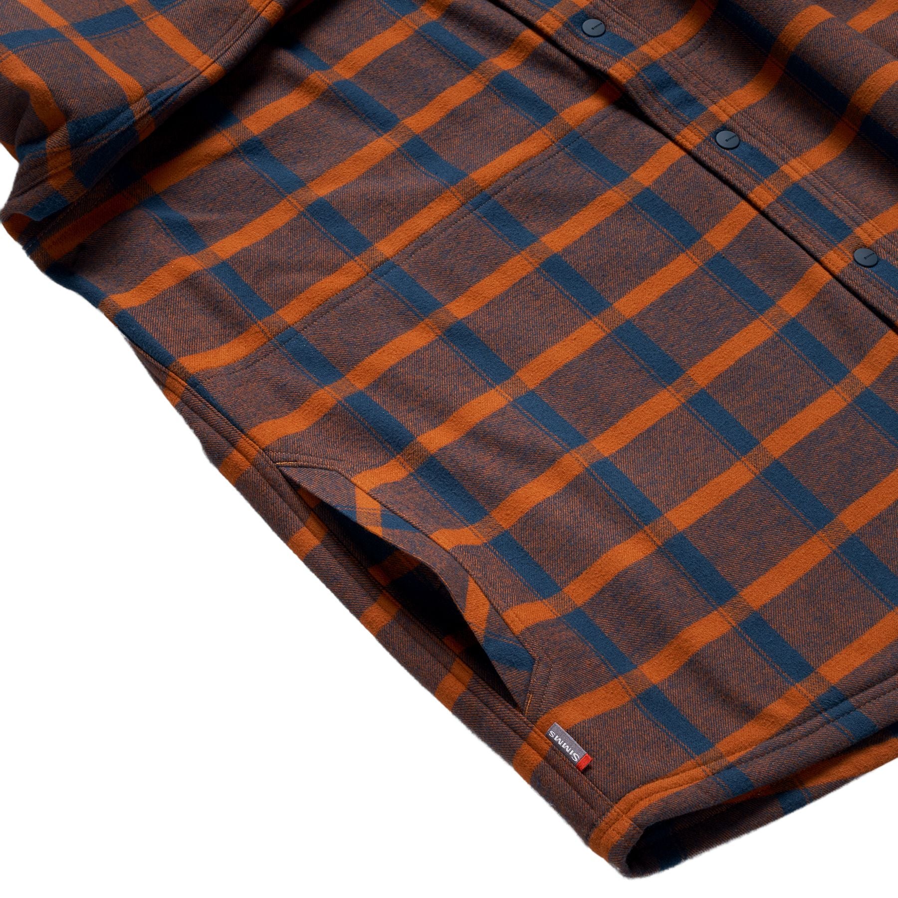 Simms Men's Coldweather Shacket Ellington Plaid: Stone Fly Image 05