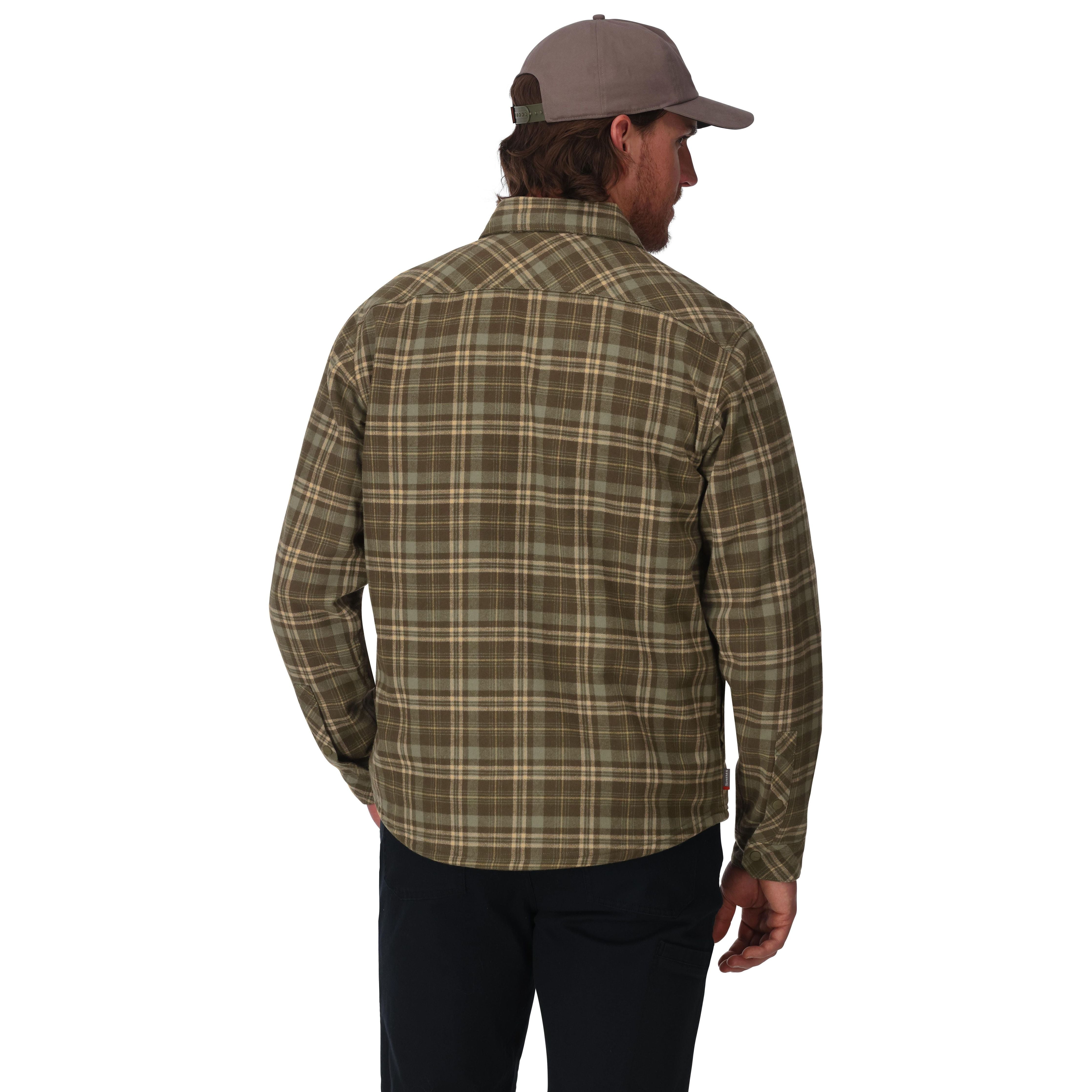 Simms Men's Coldweather Shacket Schooner Plaid: Loden Image 03