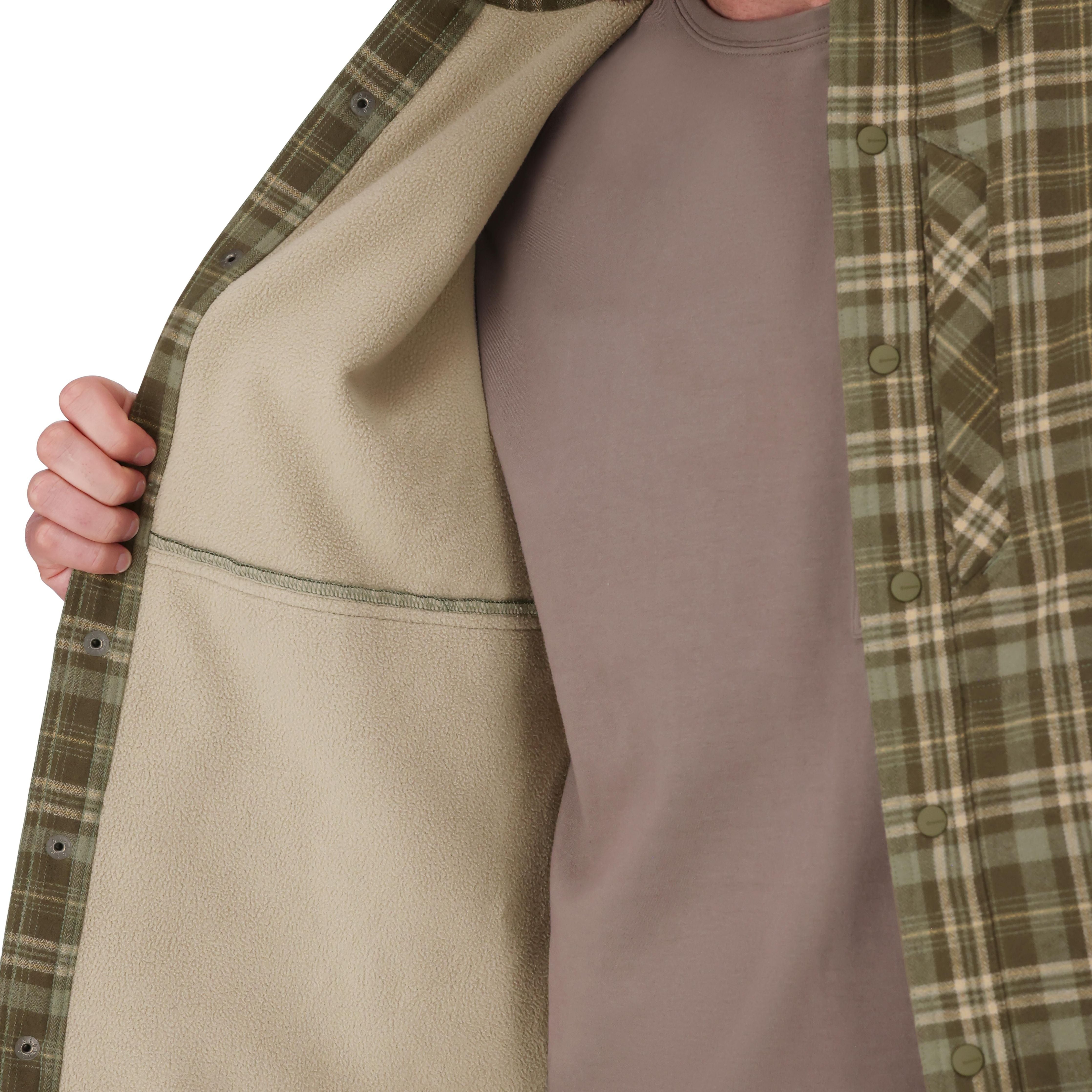 Simms Men's Coldweather Shacket Schooner Plaid: Loden Image 06