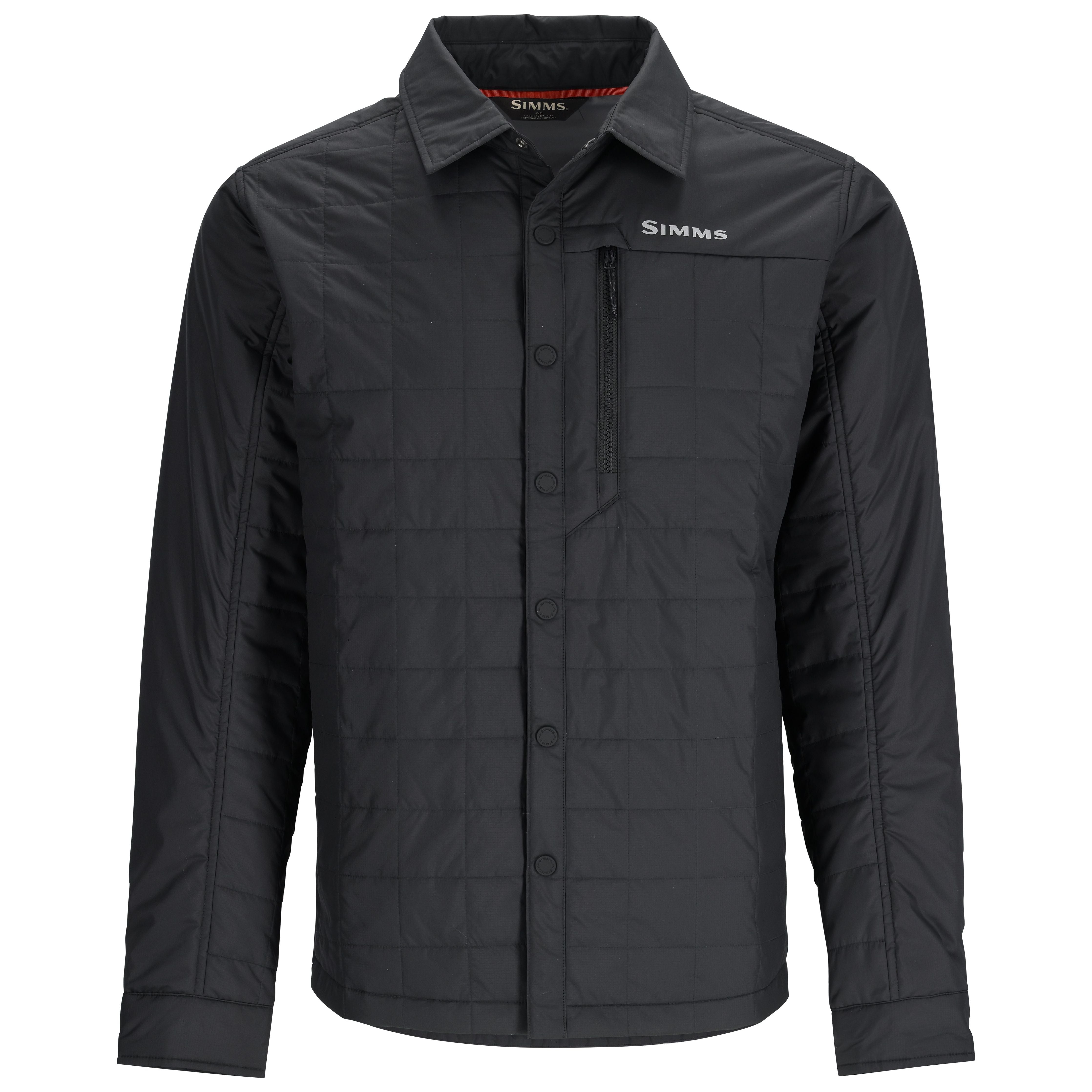 Simms Men's Fall Run Hybrid Shacket Black Image 01