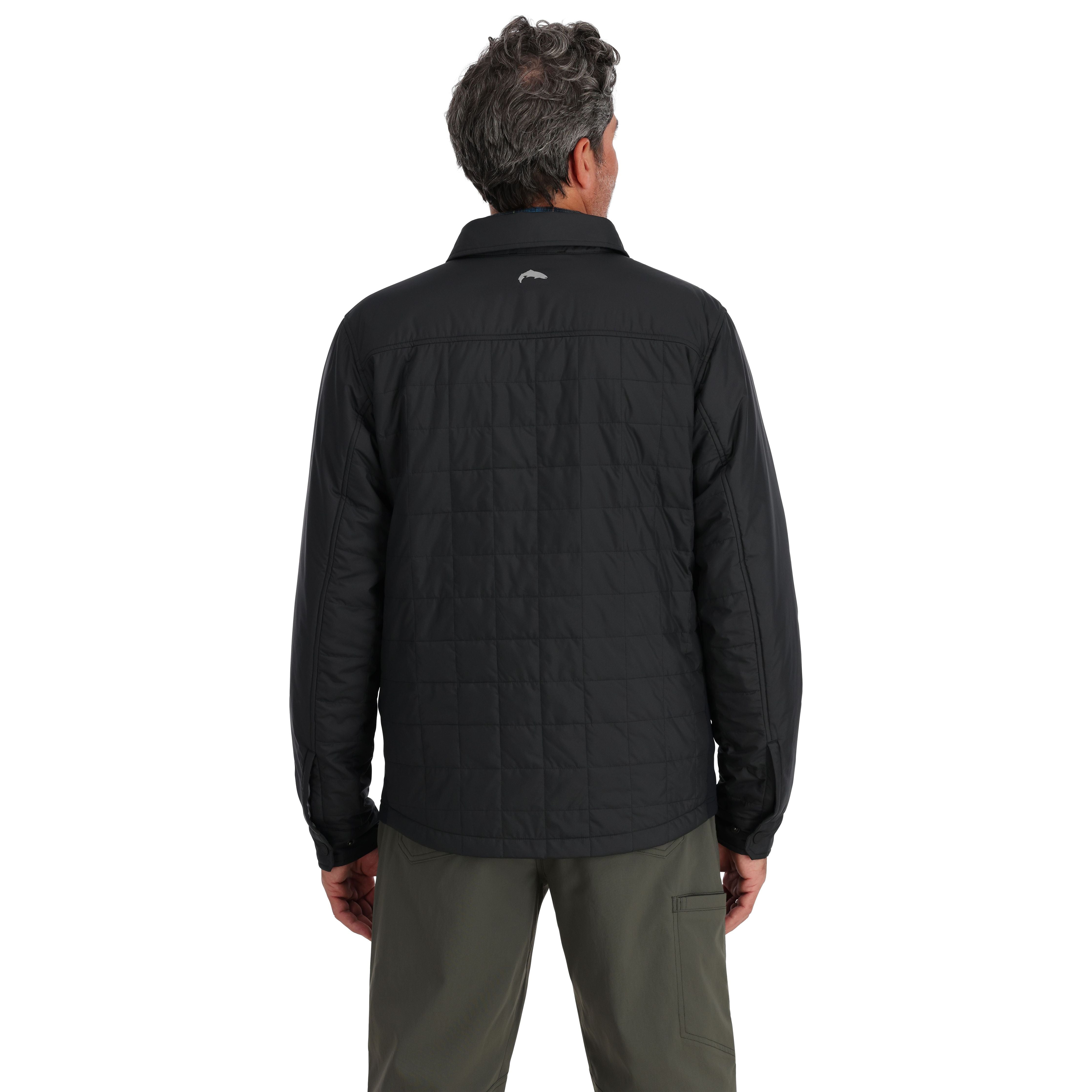 Simms Men's Fall Run Hybrid Shacket Black Image 03