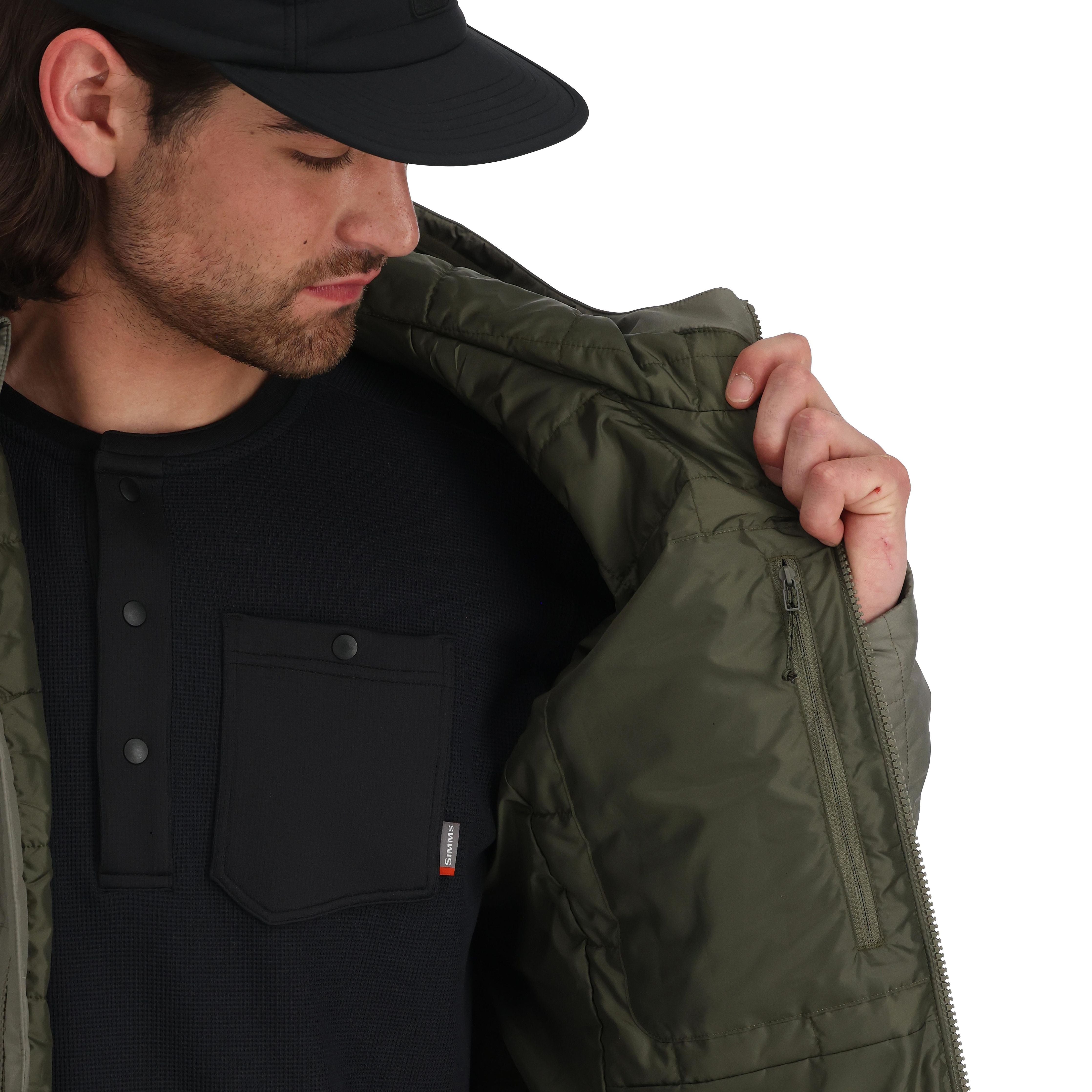 Simms Men's Fall Run Insulated Hoody Smokey Olive Image 05