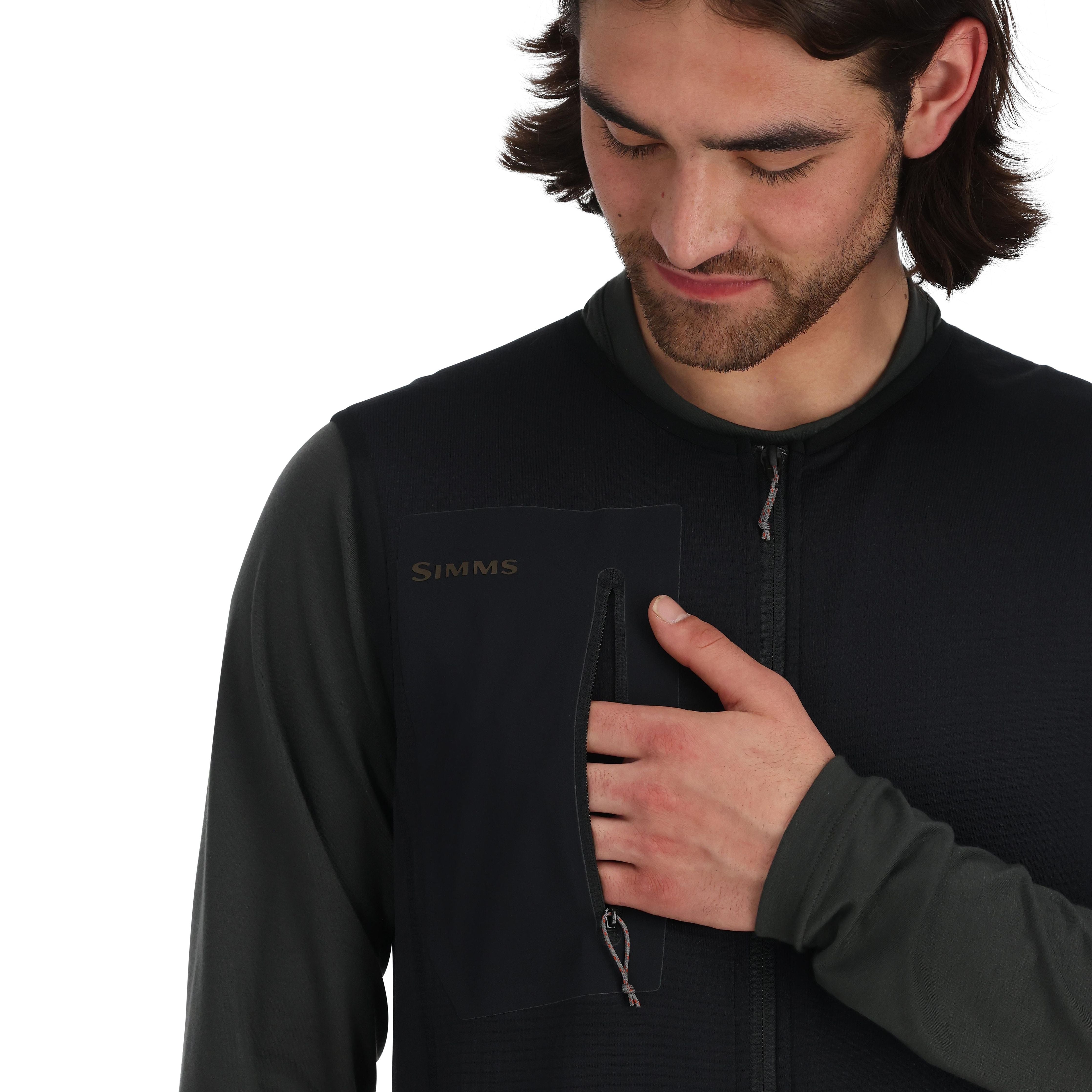 Simms Men's Fleece Midlayer Bib Black Image 06