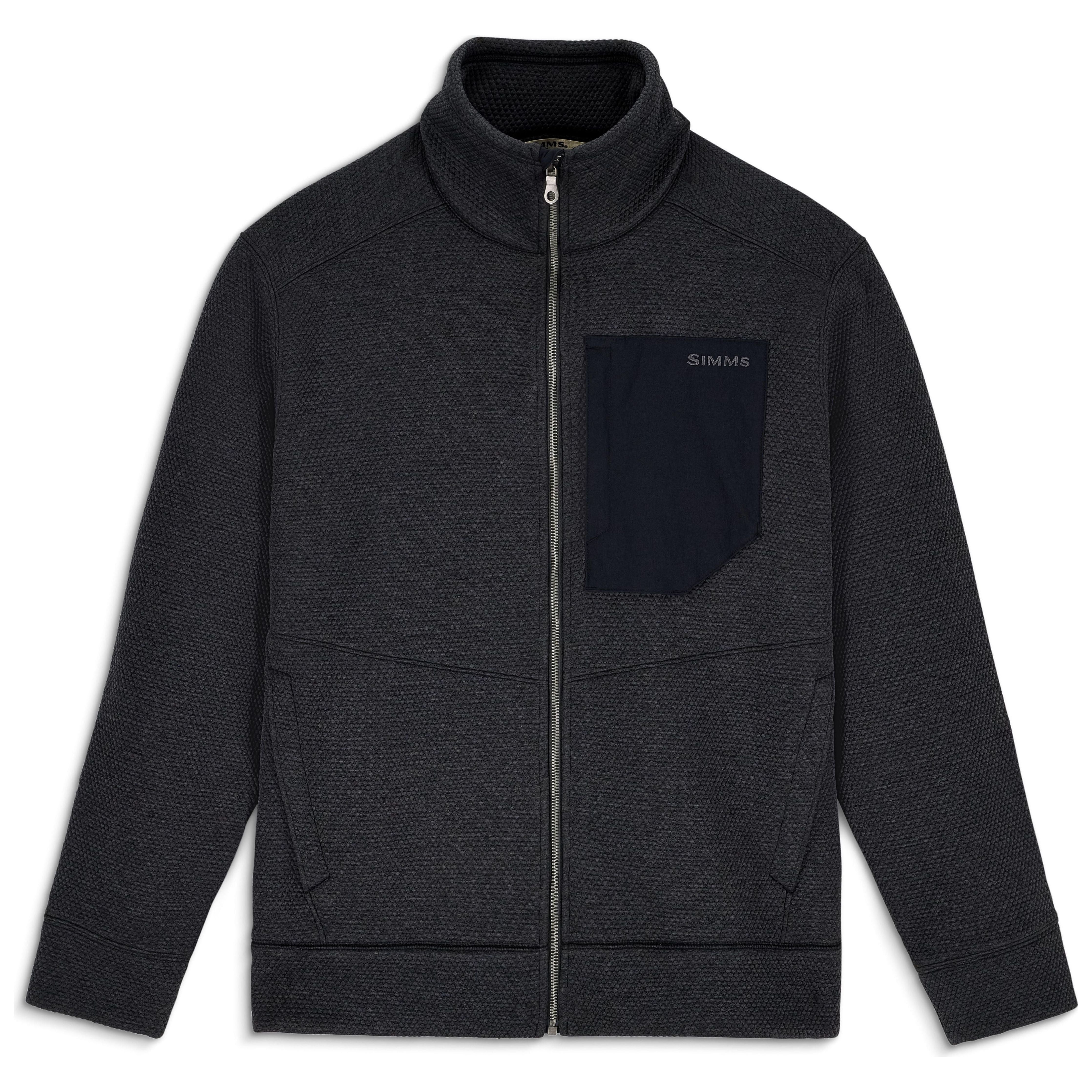 Simms Men's Harbor Fleece Black Heather Image 01
