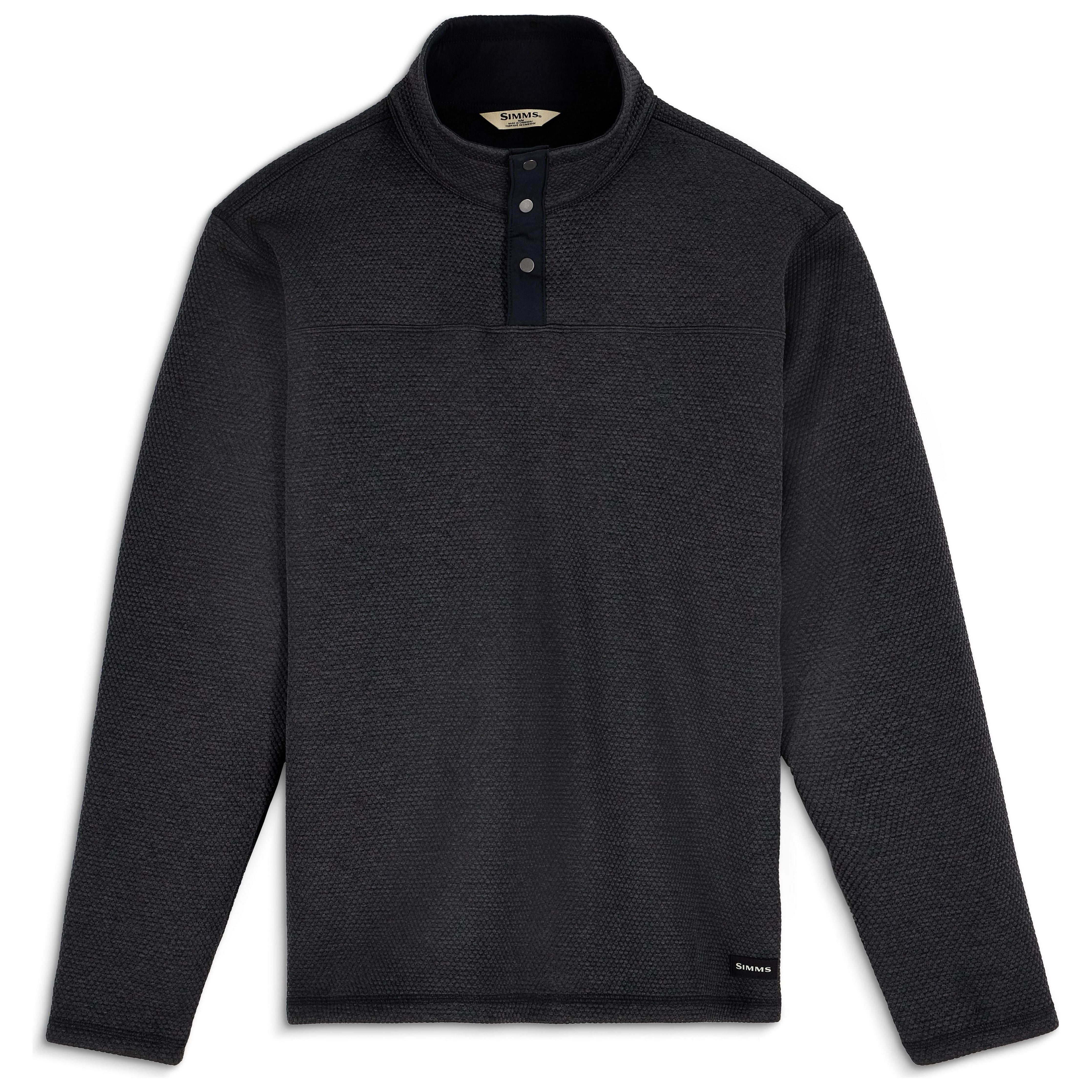 Simms Men's Harbor Sweater Black Heather Image 01
