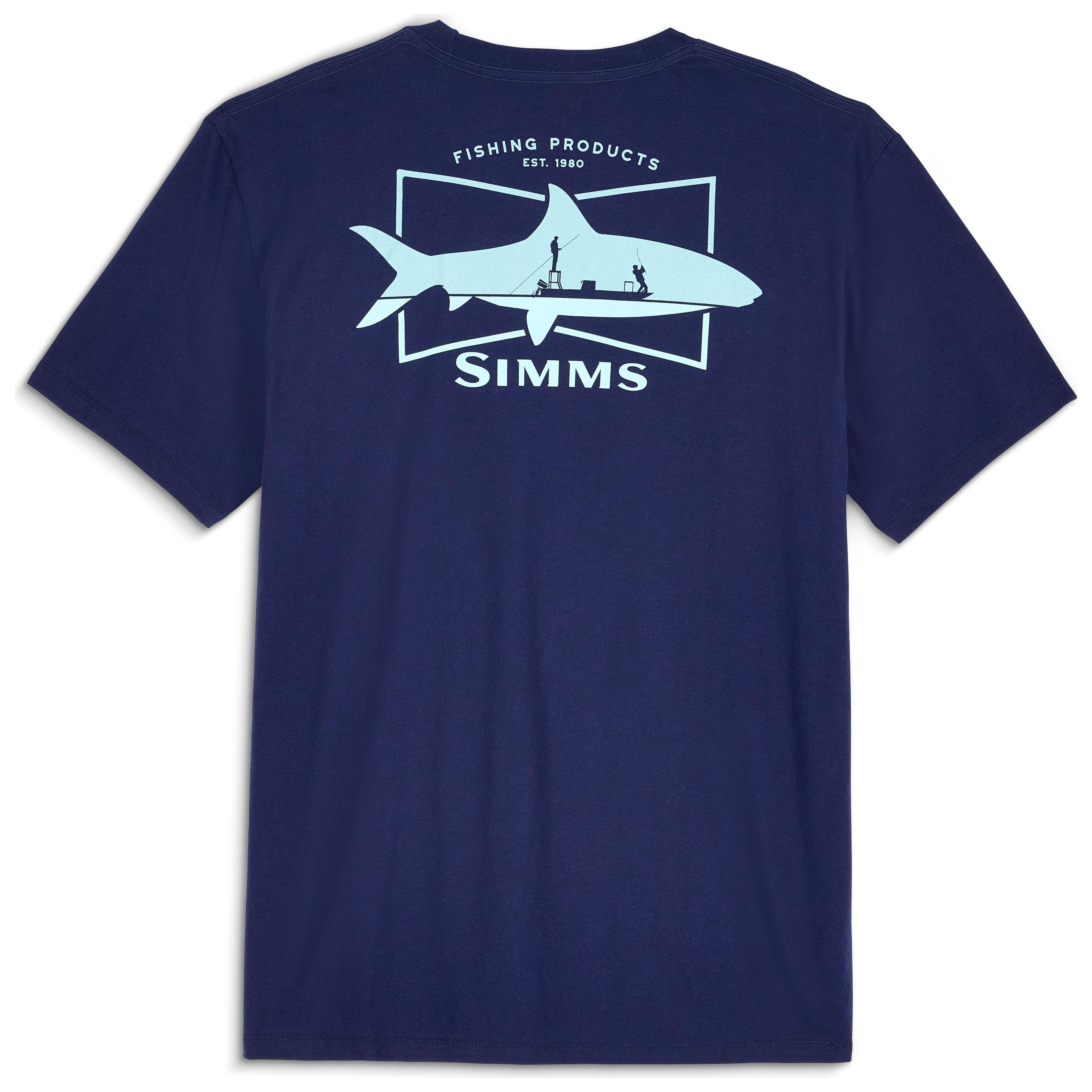 Simms Men's Salty Sign T-Shirt Navy Image 01