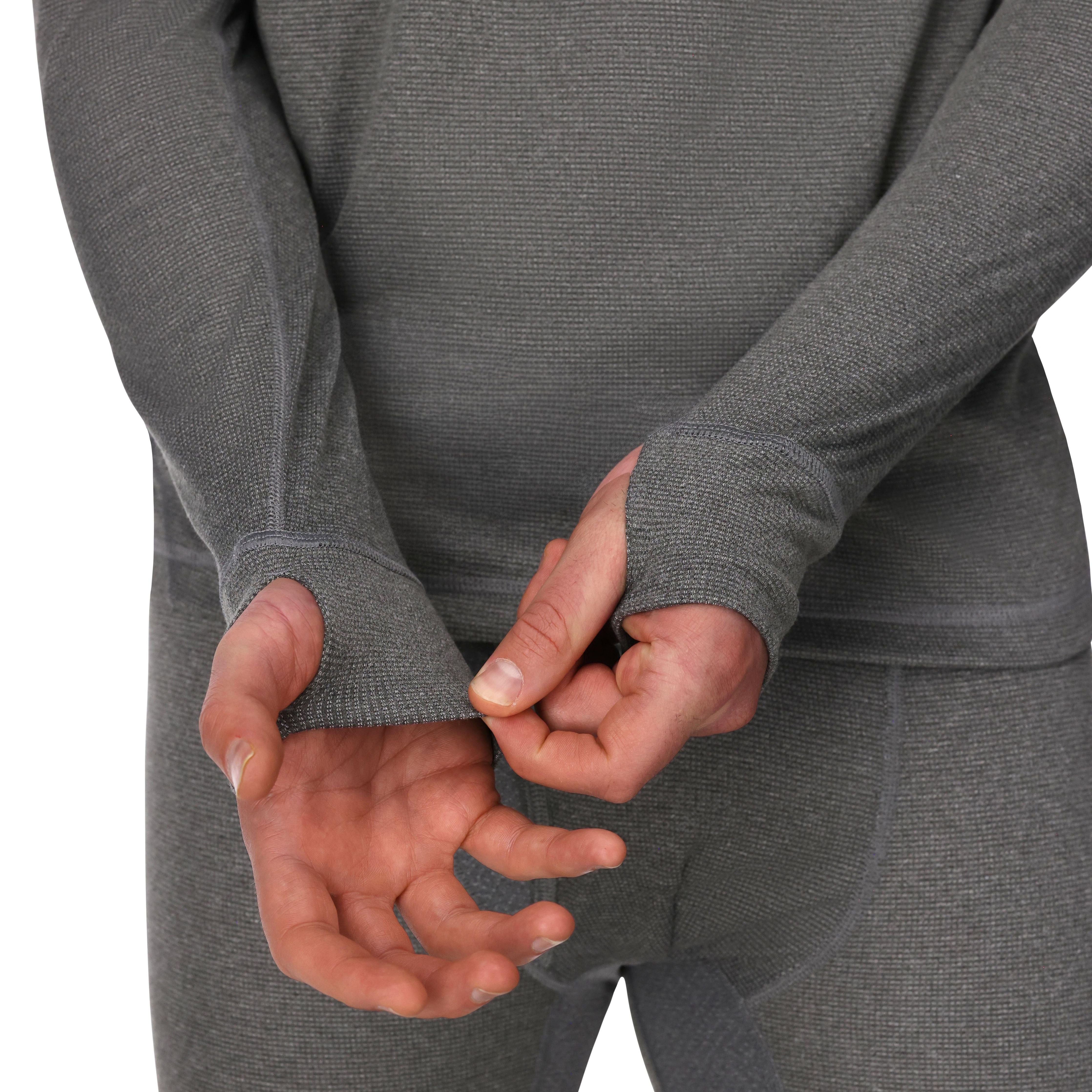 Simms Men's Strata 160 LS Crew Dark Grey Heather Image 04