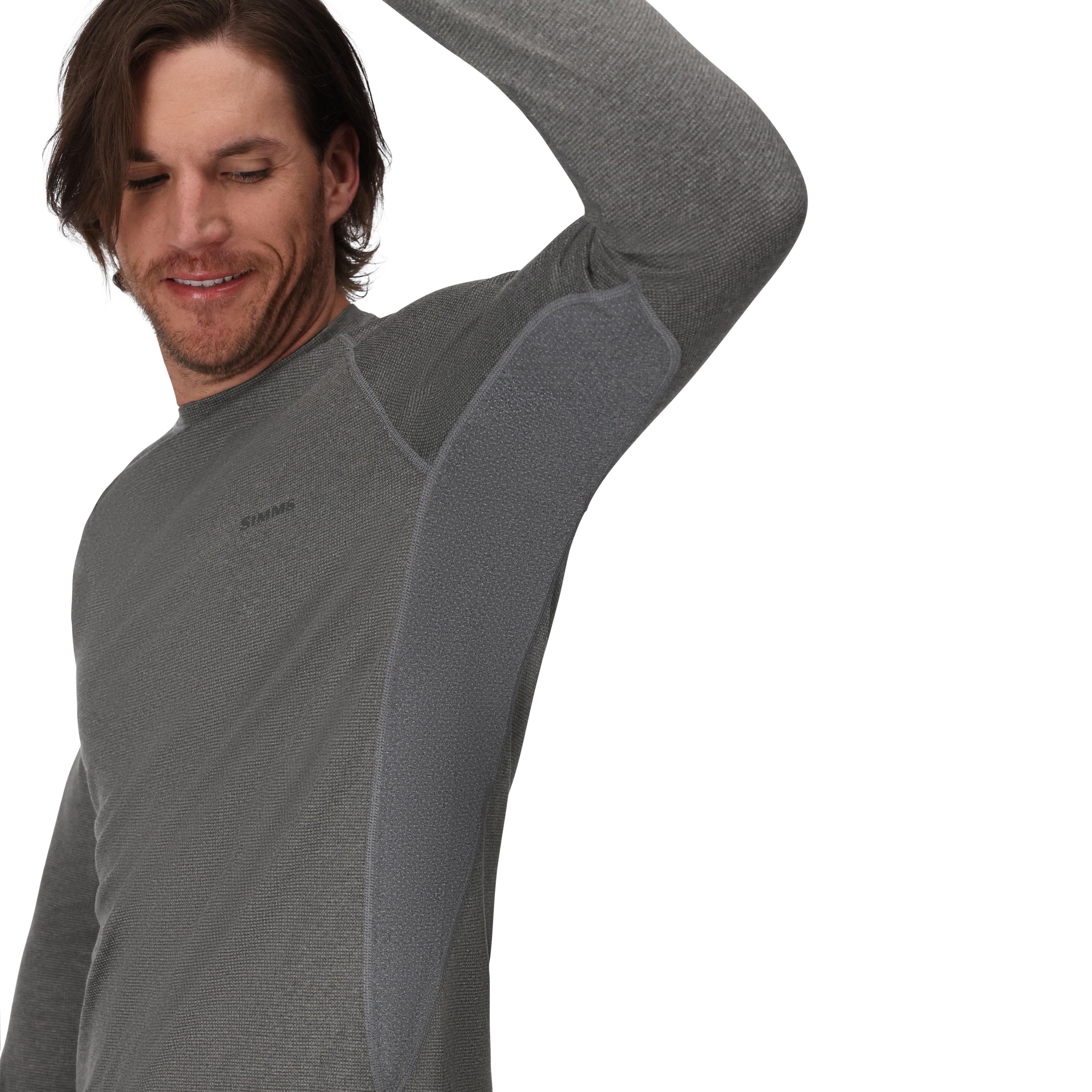 Simms Men's Strata 160 LS Crew Dark Grey Heather Image 05