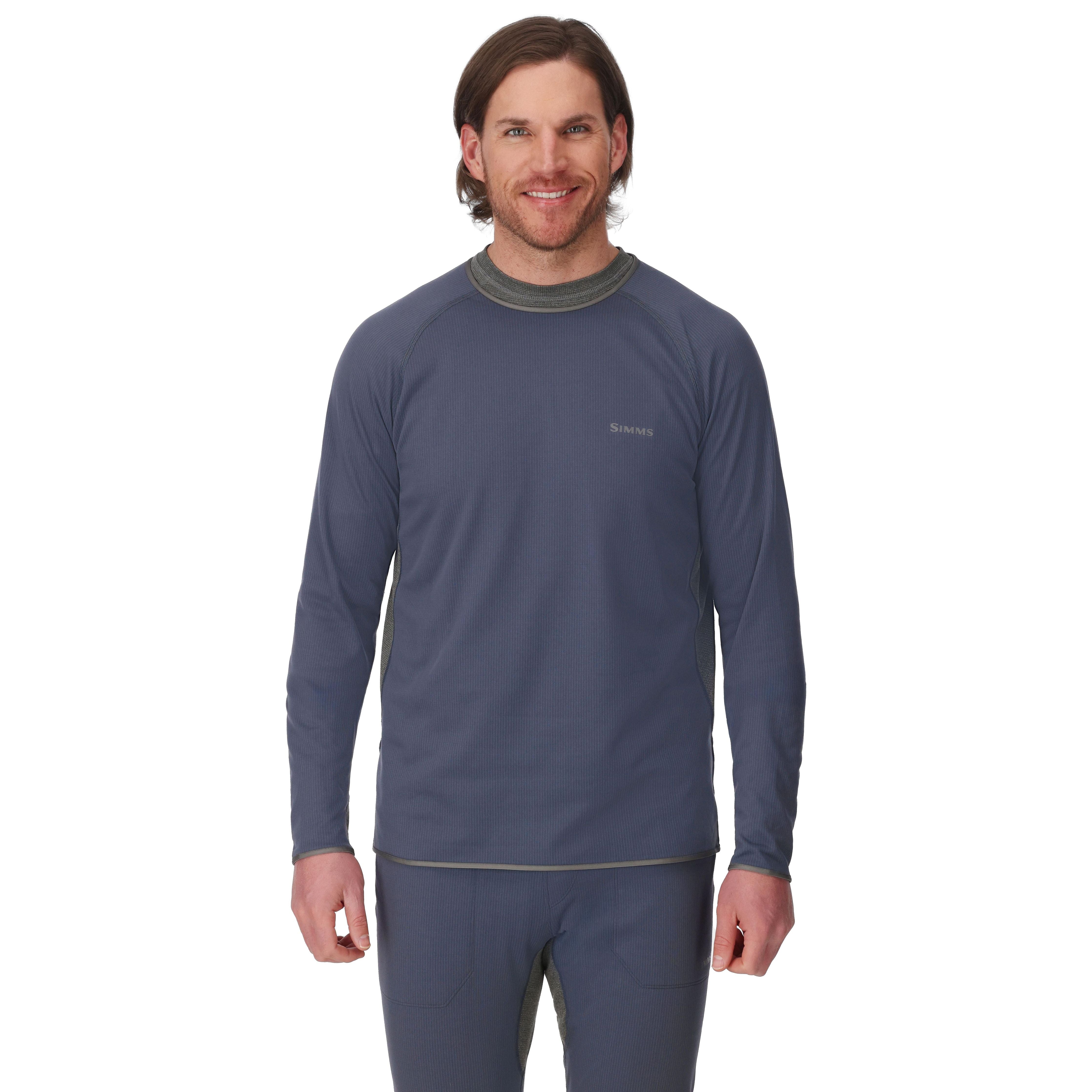 Simms Men's Strata 200 LS Crew Selvedge Image 02