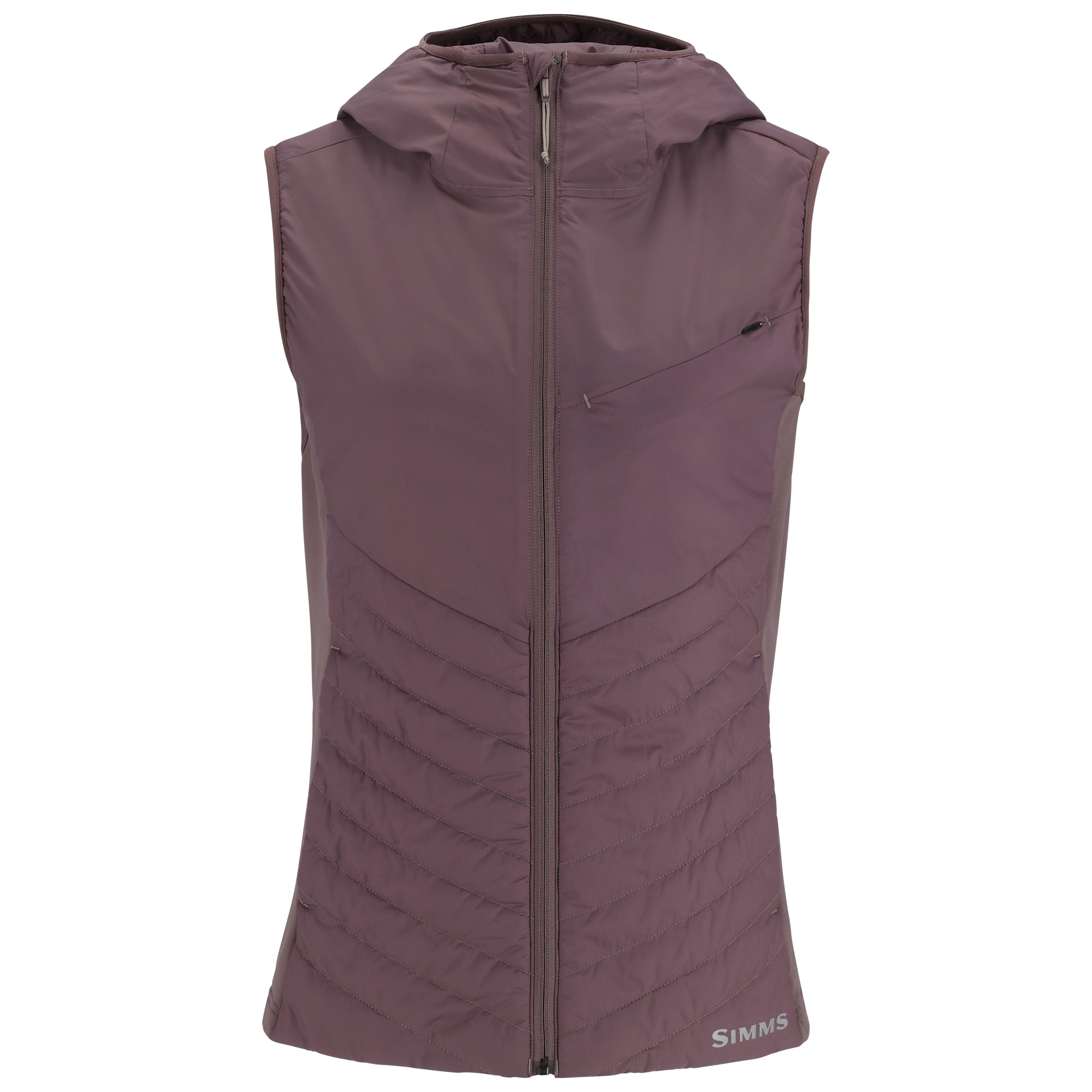 Simms Women's Fall Run Hybrid Hooded Vest Grayling Image 01