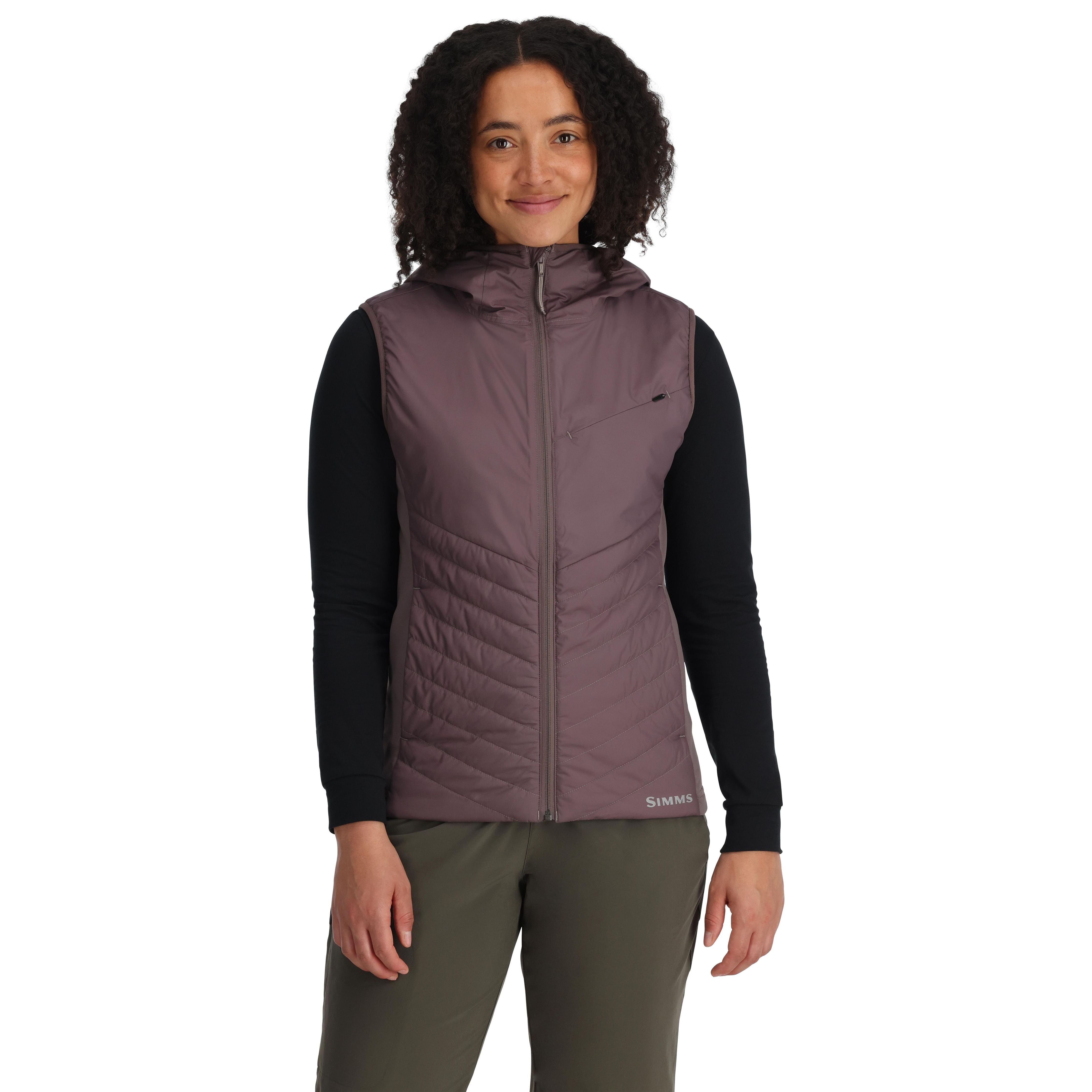 Simms Women's Fall Run Hybrid Hooded Vest Grayling Image 03