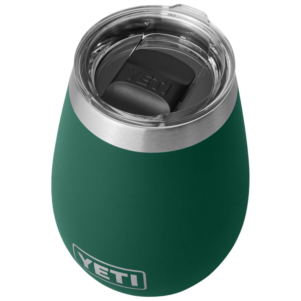 YETI Rambler 10 oz Wine Tumbler with MagSlider Lid Black Forest Green Image 03
