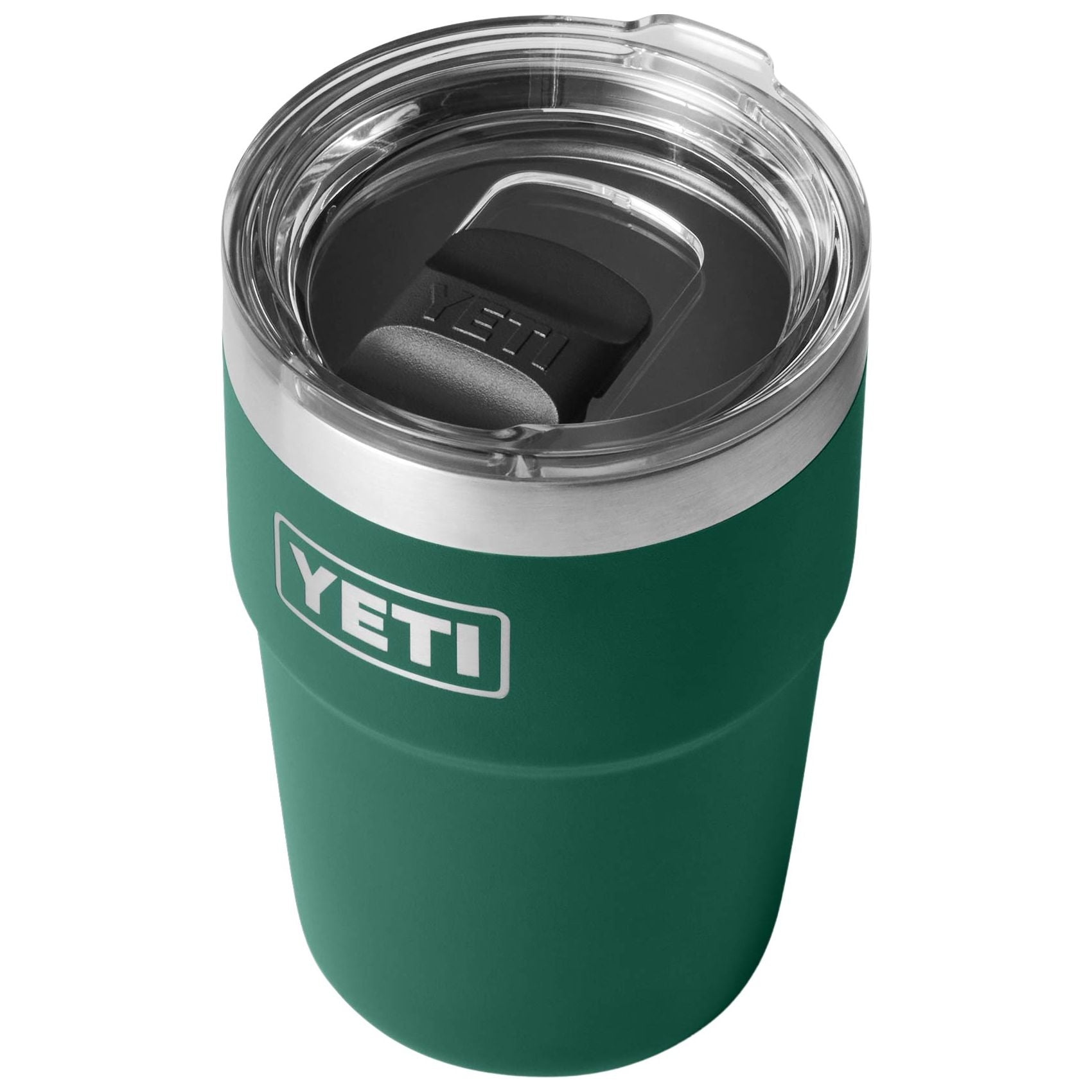 YETI Rambler 16 oz Stackable Cup with MagSlider Lid Black Forest Green Image 03