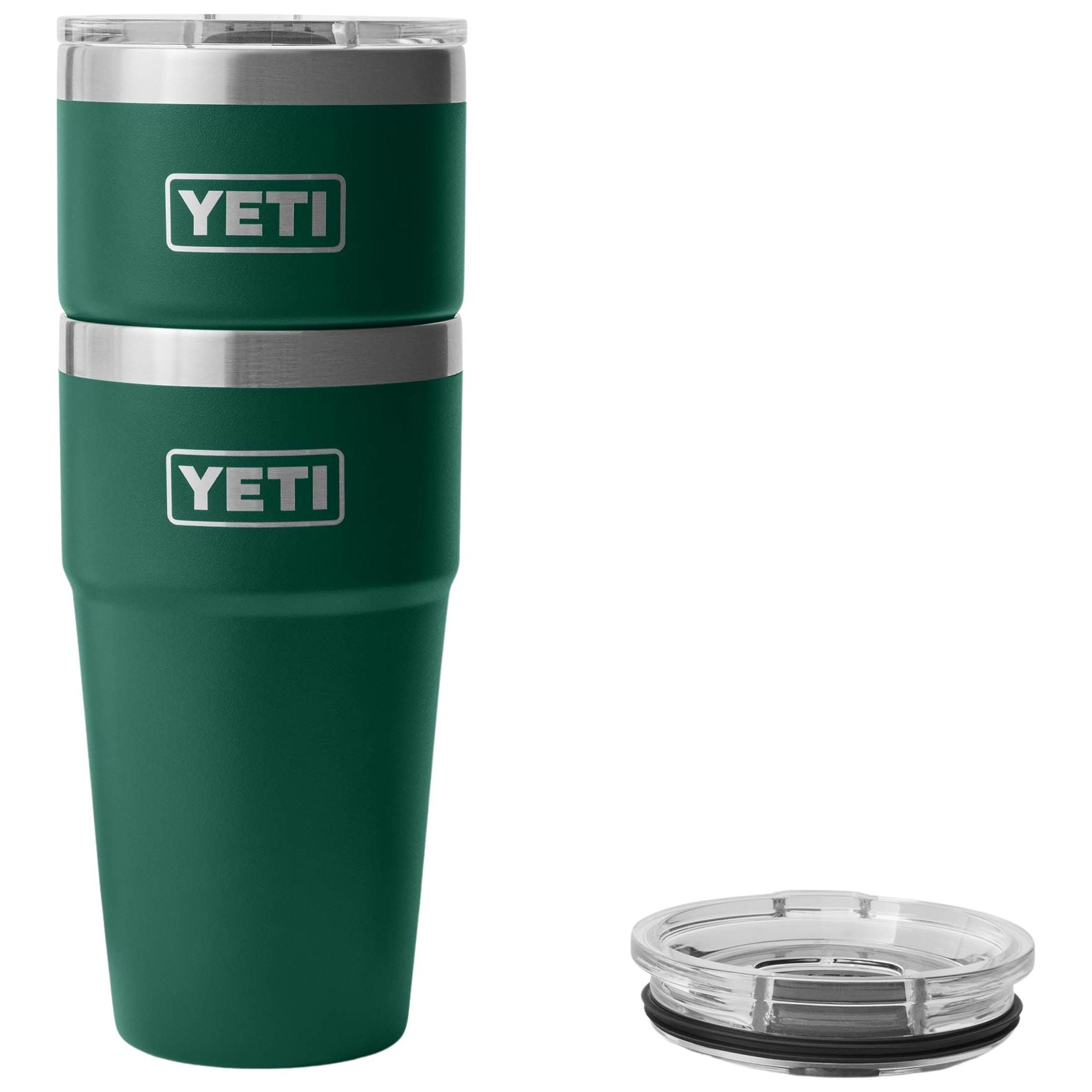 YETI Rambler 20 oz Stackable Cup with MagSlider Lid Black Forest Green Image 04