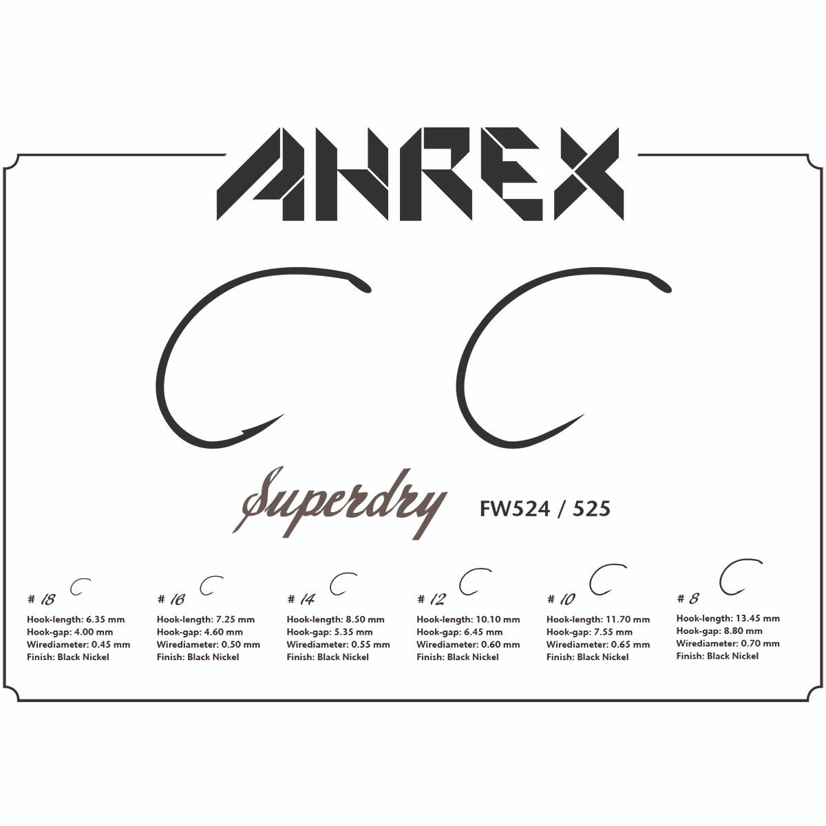 Ahrex FW524 Superdry Hook - Barbed
