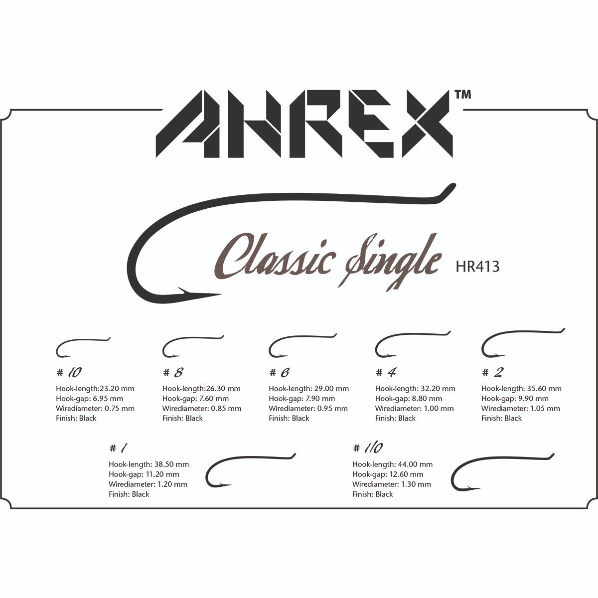 Ahrex HR413 Classic Steelhead/Salmon Single Hook