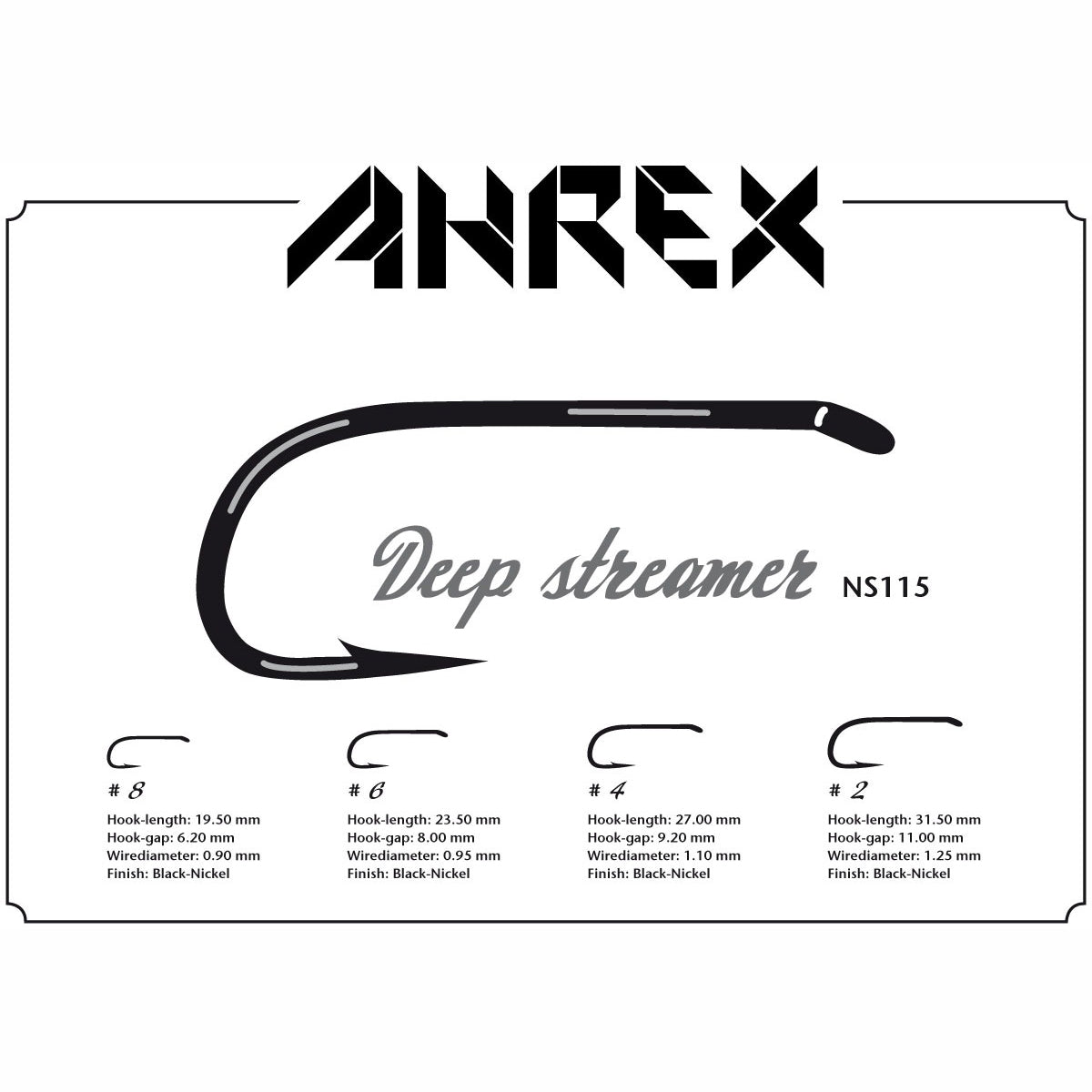 Ahrex NS115 Nordic Salt Deep Streamer Hook