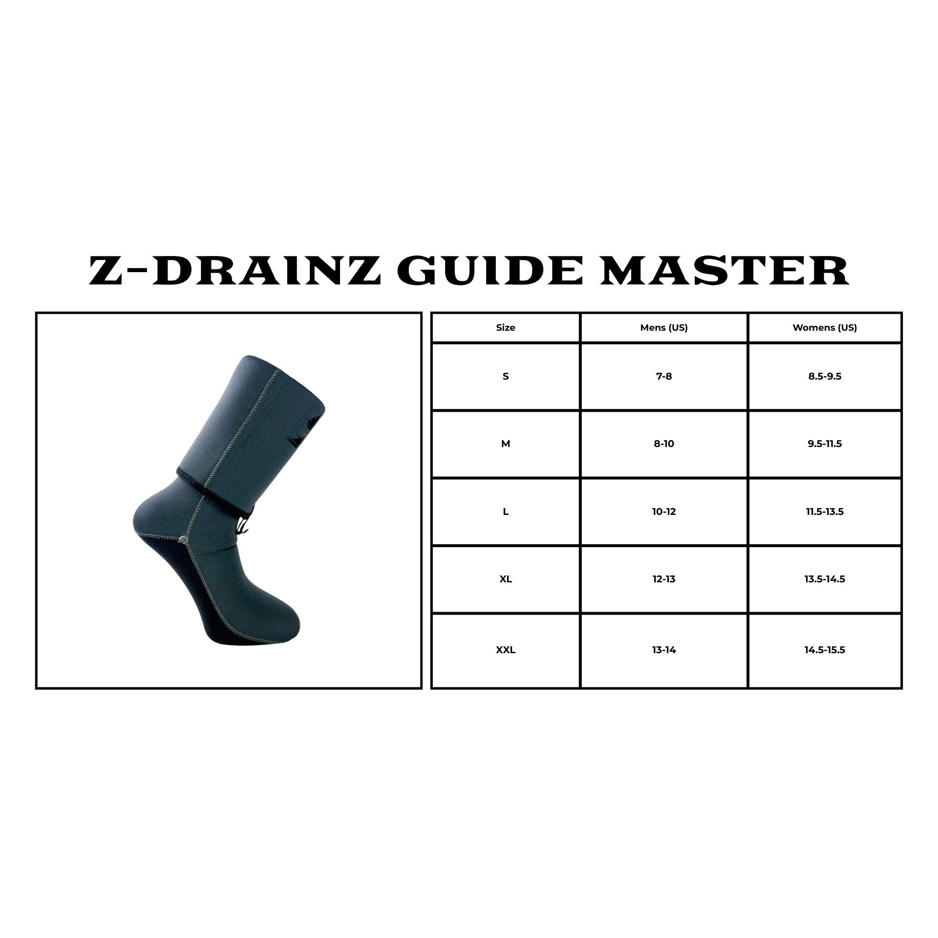 Backcountry Skinz Z-Drainz Guide Master Wading Sock