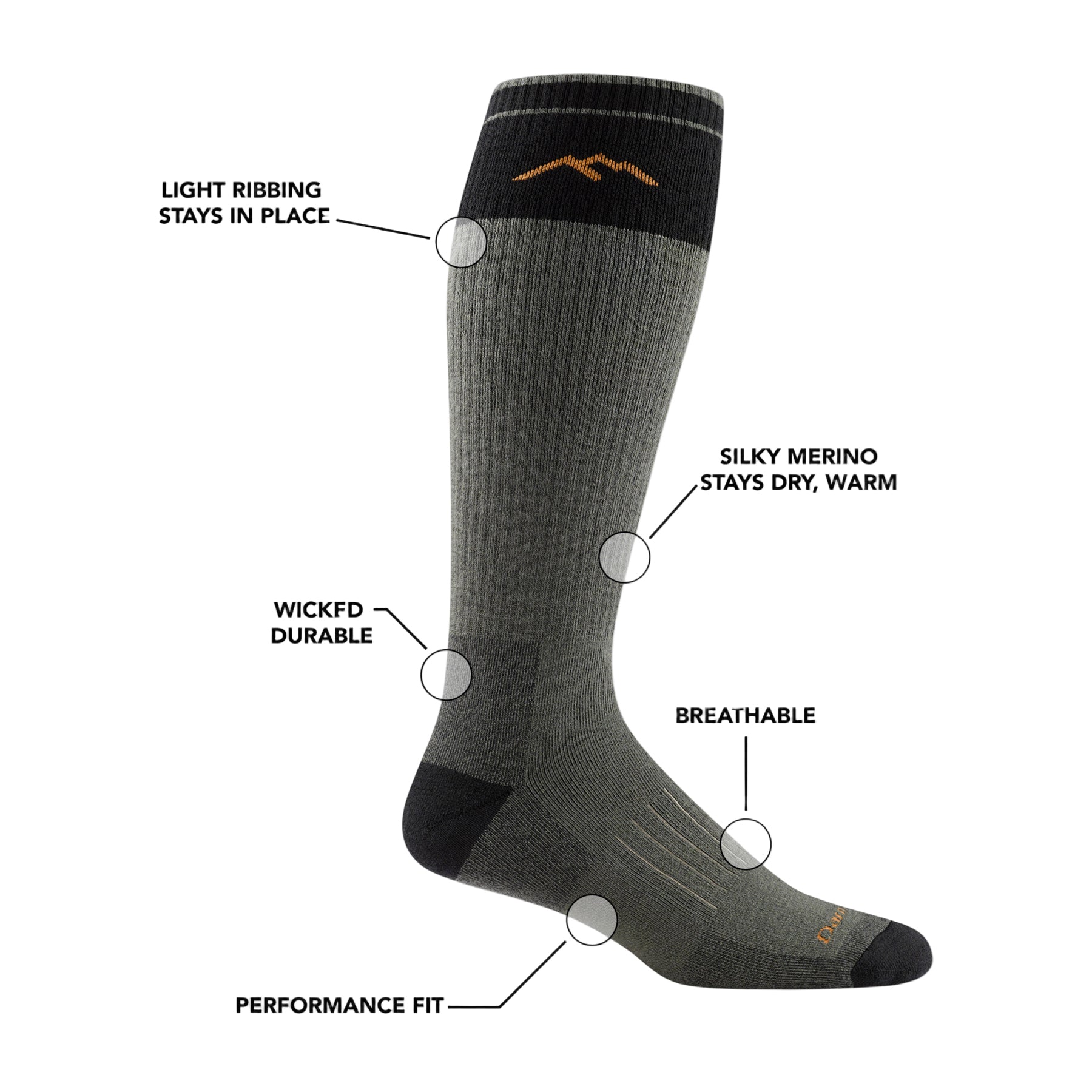 Darn Tough Men's Over-The-Calf Heavyweight Full Cushion Hunting Socks