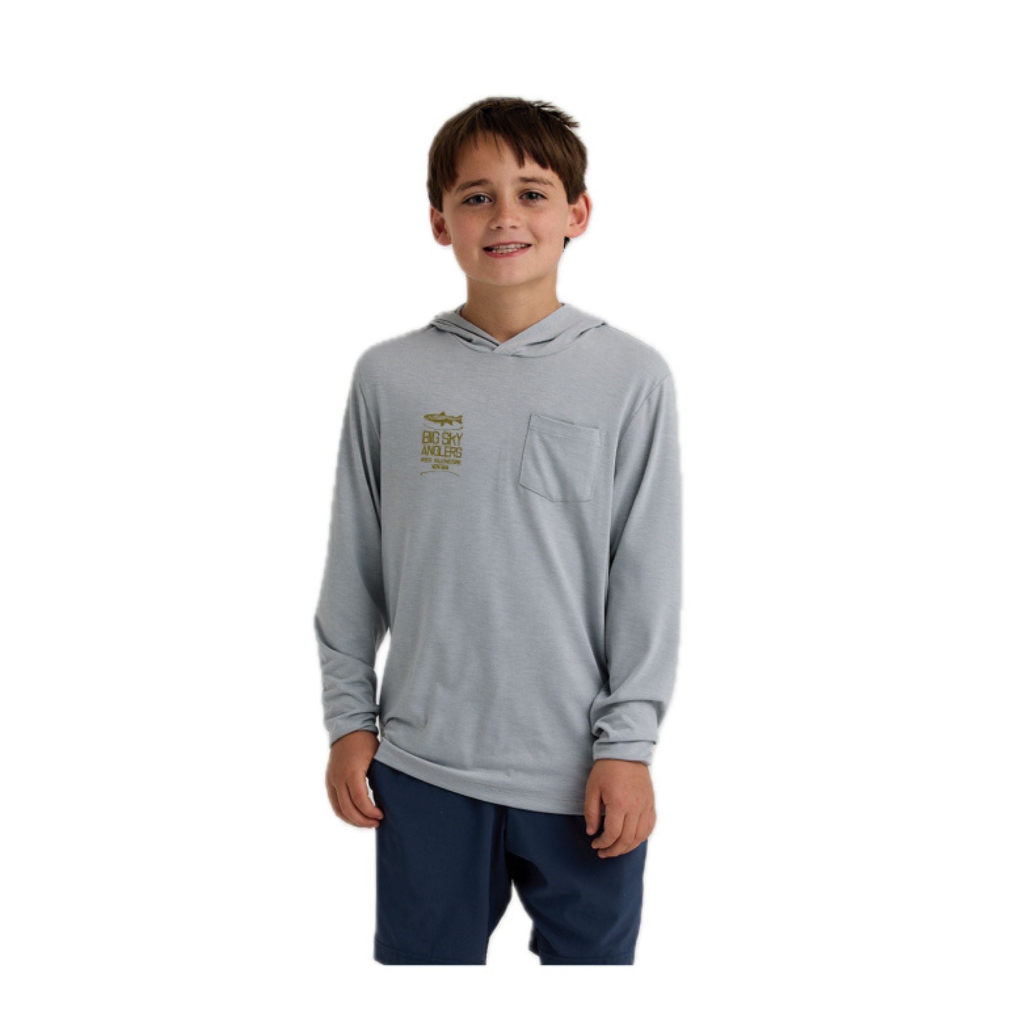 Free Fly BSA Logo Youth Bamboo Shade Hoodie