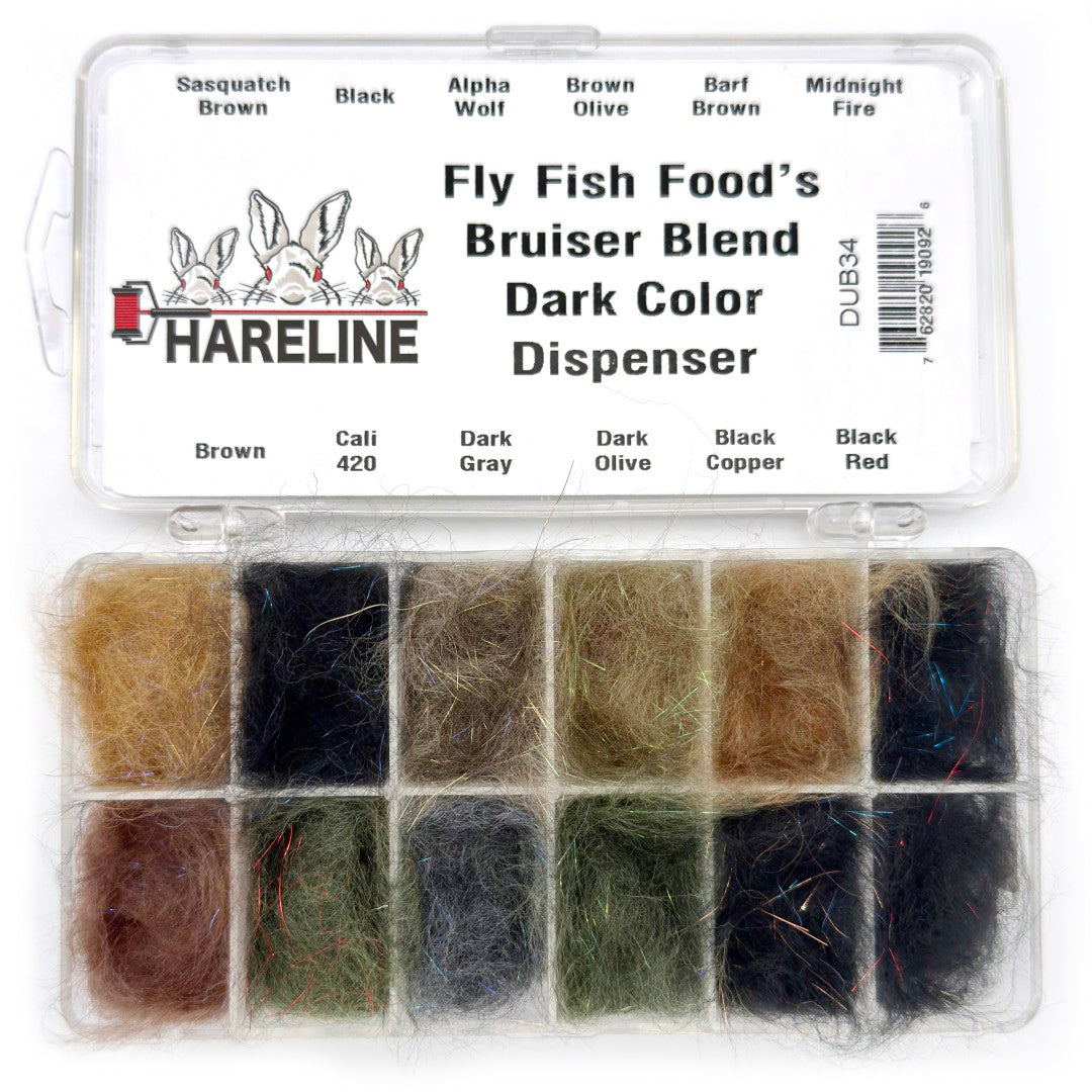 Hareline Fly Fish Food's Bruiser Blend Dispenser
