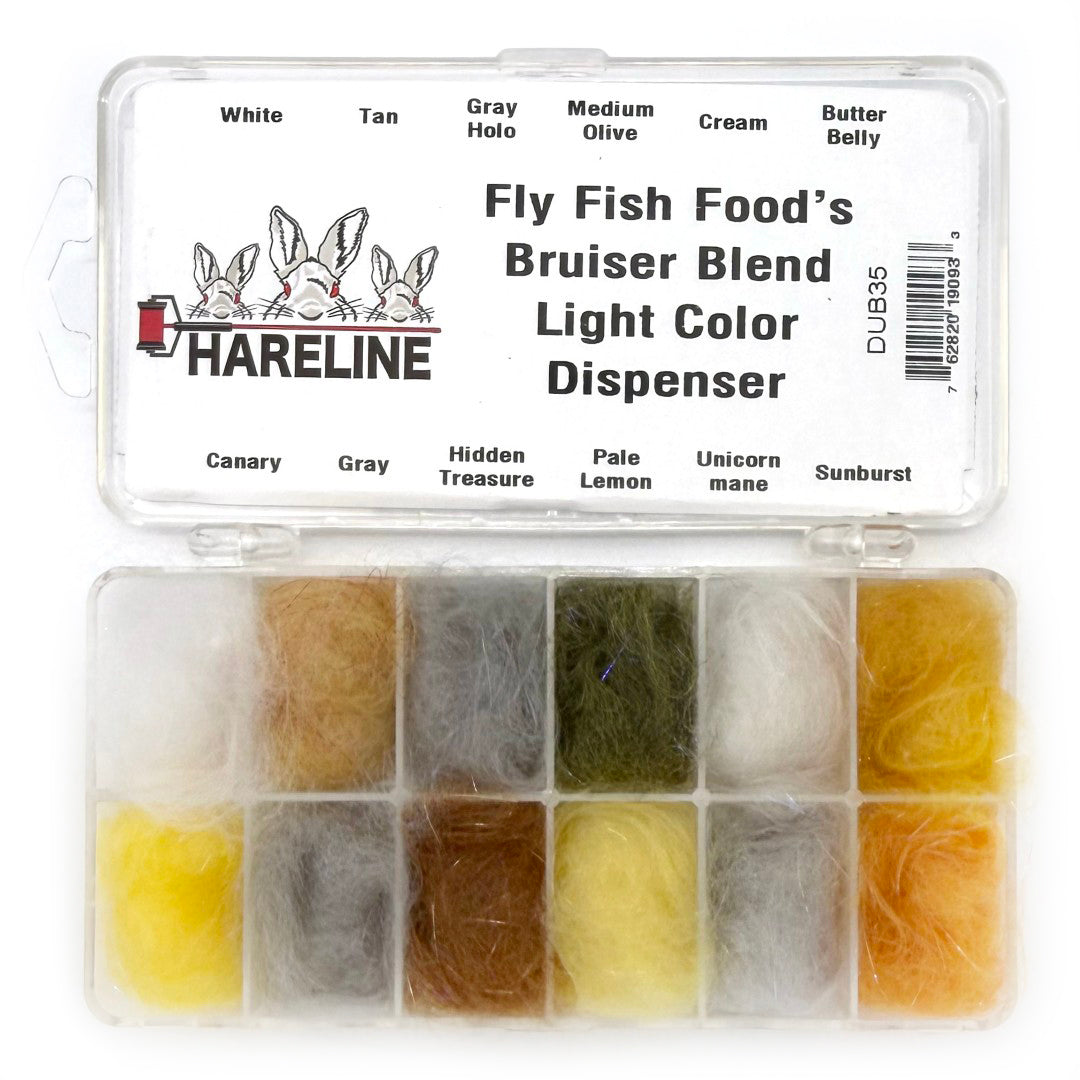 Hareline Fly Fish Food's Bruiser Blend Dispenser