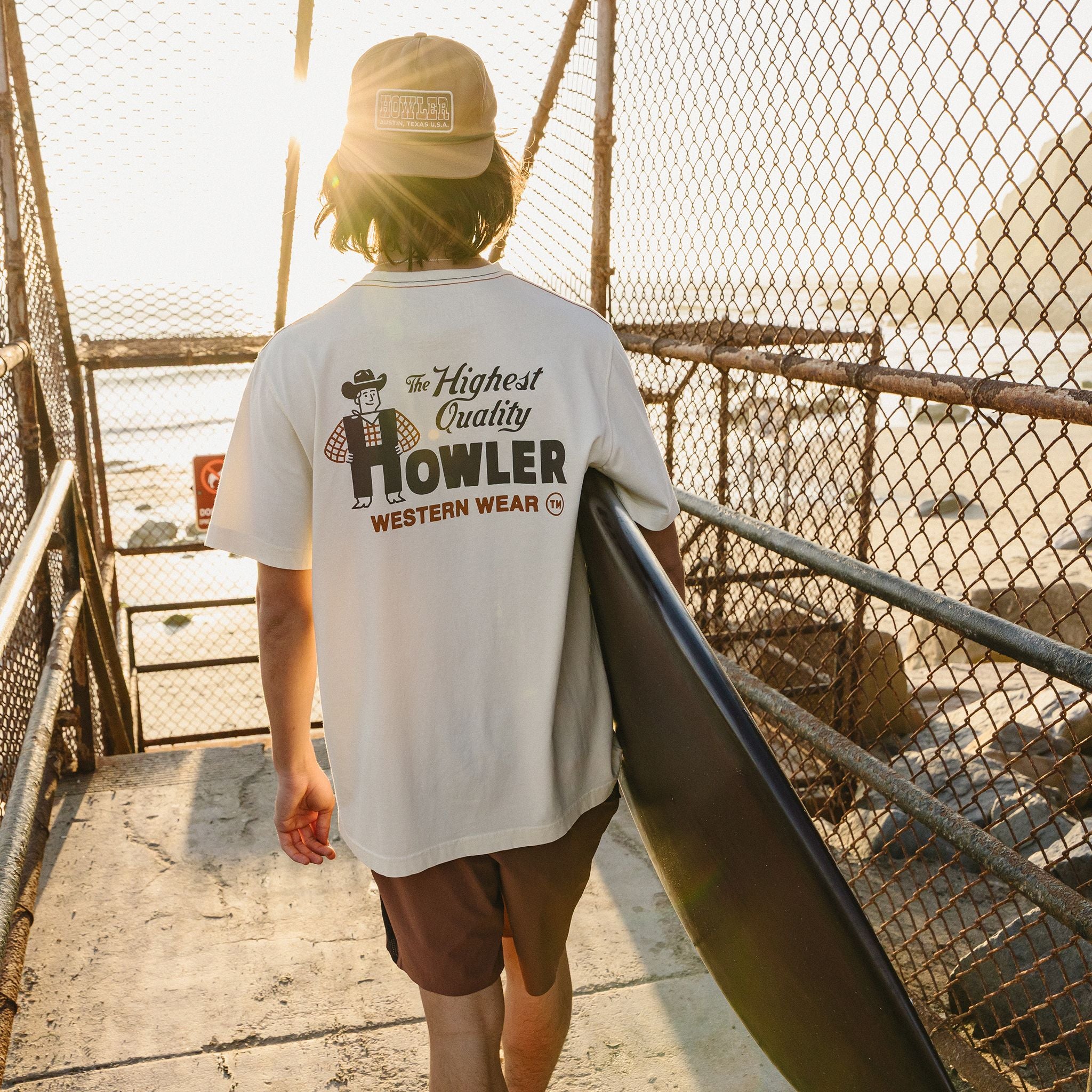 Howler Brothers Howler Western Wear Cotton T-Shirt Natural Image 05