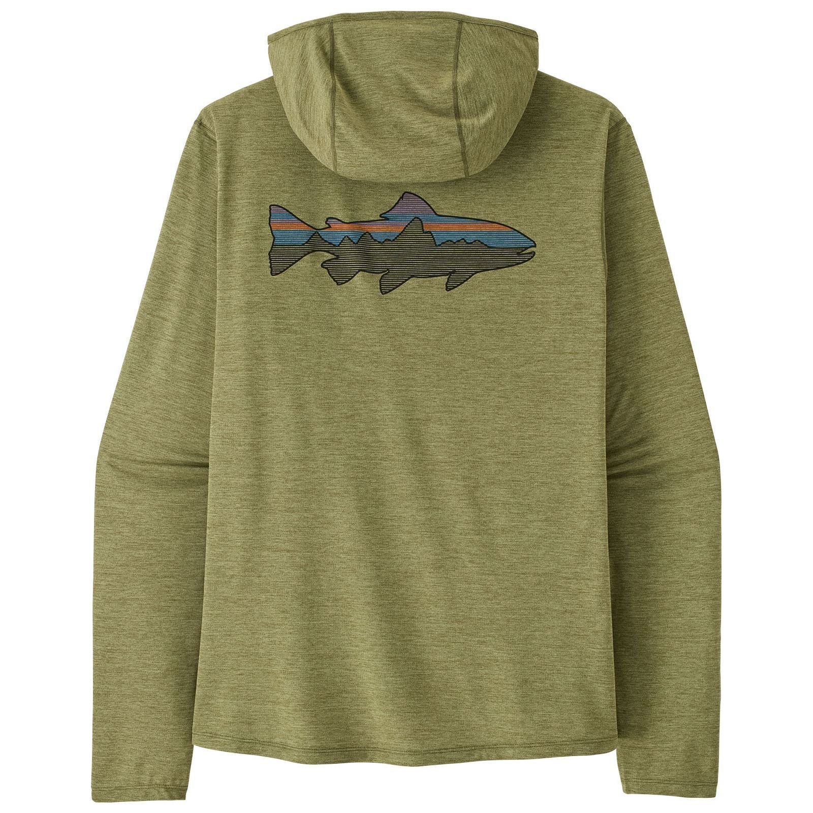 Patagonia Men's Capilene Cool Sun Hoody - Fitz Roy Trout Caper Green - Buckhorn Green X-Dye Image 01