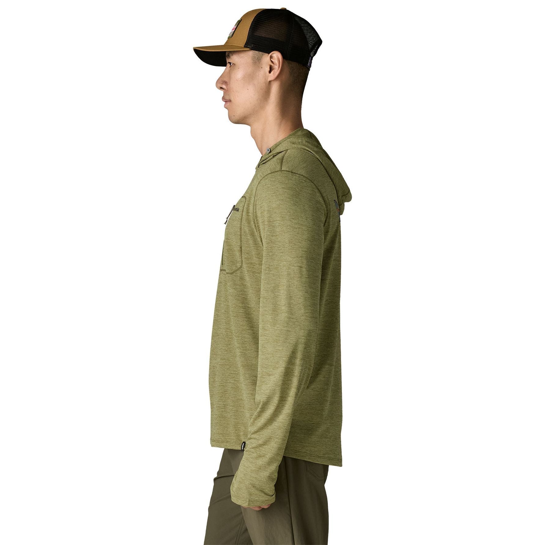 Patagonia Men's Capilene Cool Sun Hoody - Fitz Roy Trout Caper Green - Buckhorn Green X-Dye Image 04
