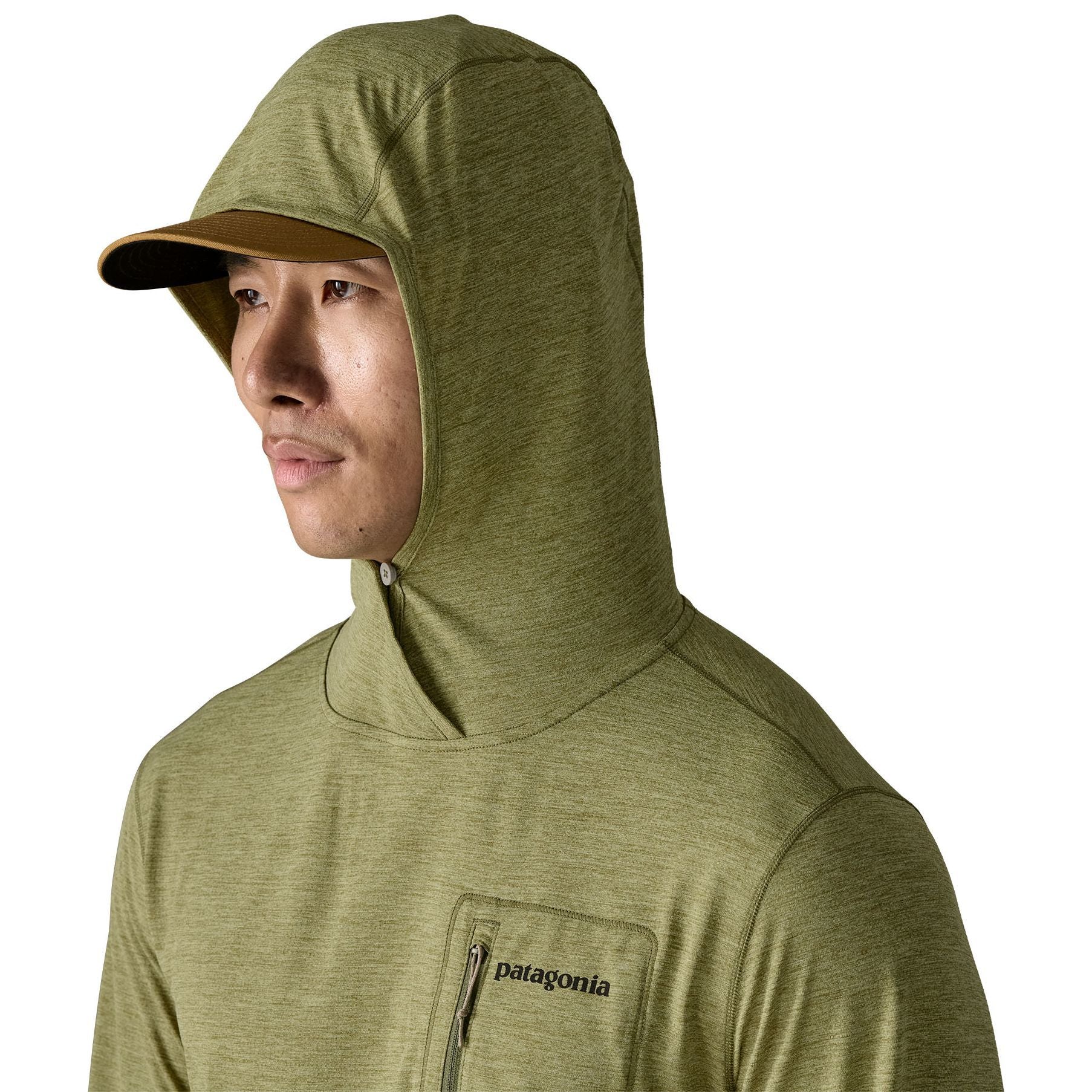 Patagonia Men's Capilene Cool Sun Hoody - Fitz Roy Trout Caper Green - Buckhorn Green X-Dye Image 06
