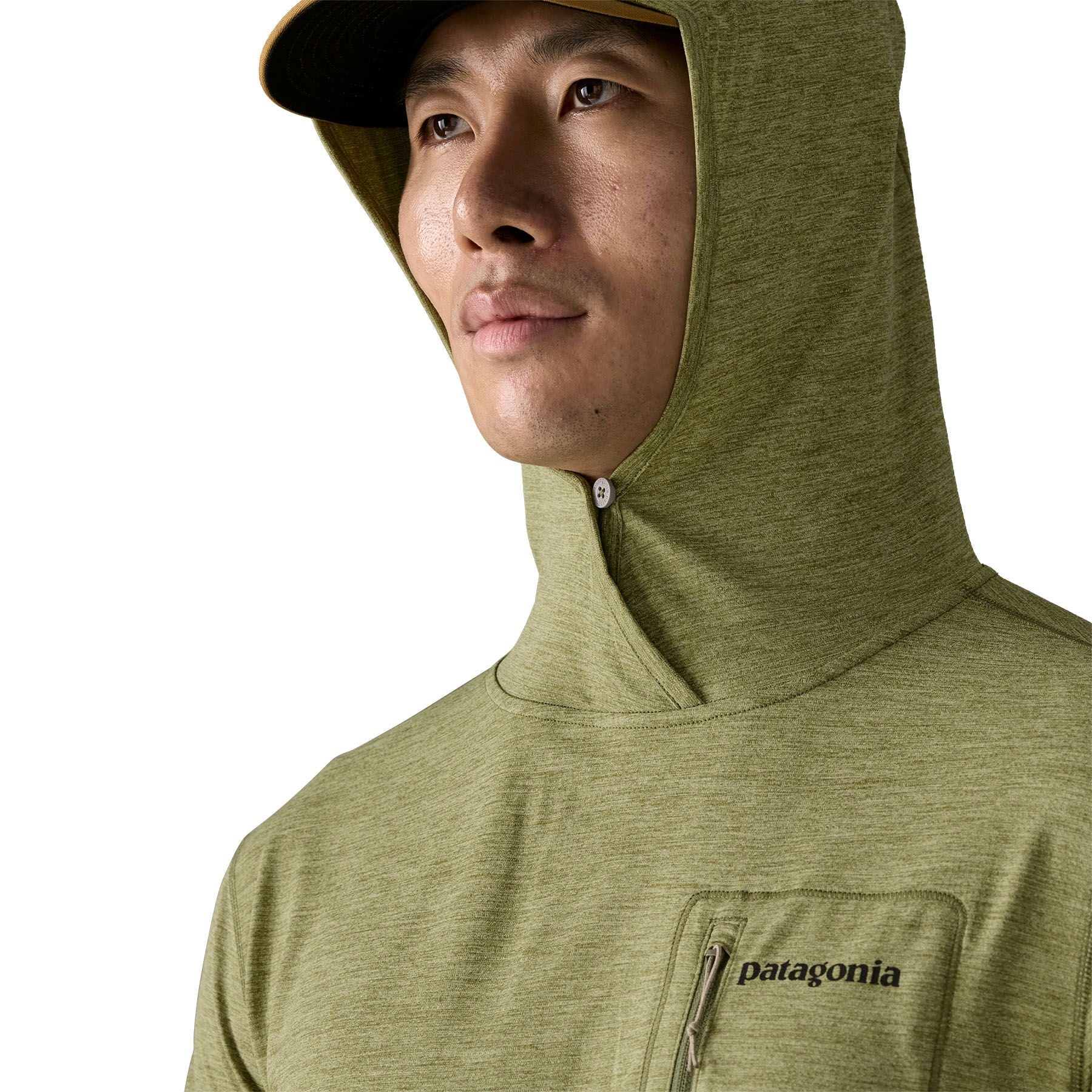 Patagonia Men's Capilene Cool Sun Hoody - Fitz Roy Trout Caper Green - Buckhorn Green X-Dye Image 07