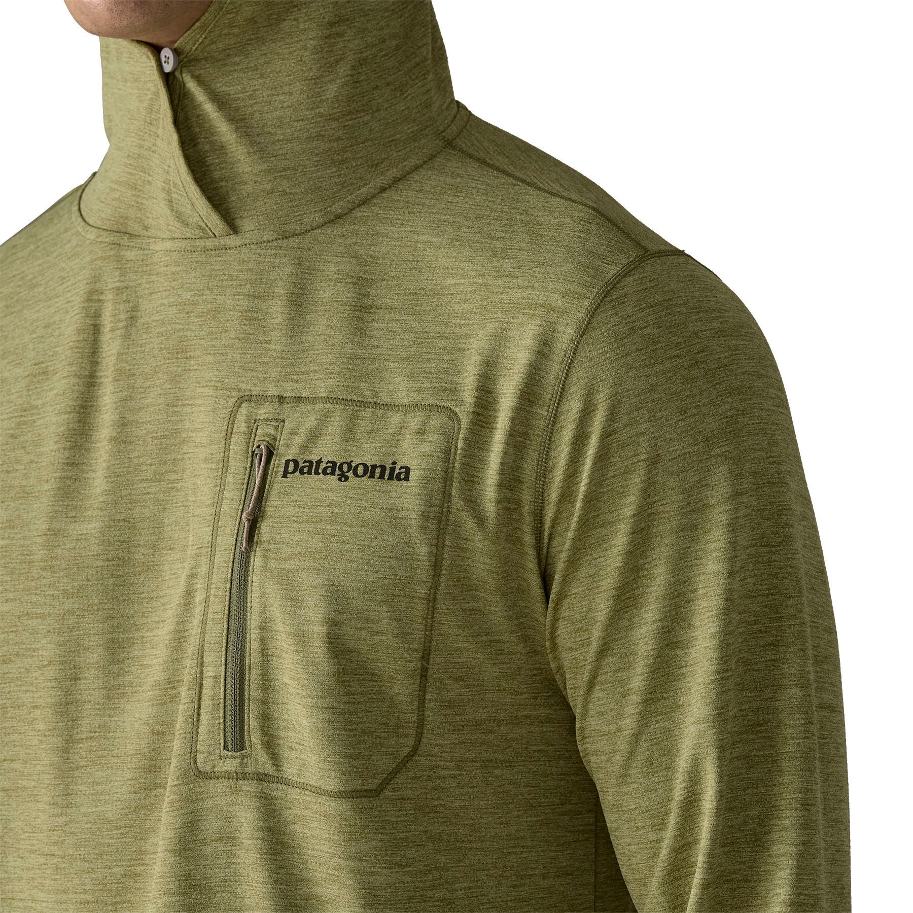 Patagonia Men's Capilene Cool Sun Hoody - Fitz Roy Trout Caper Green - Buckhorn Green X-Dye Image 08