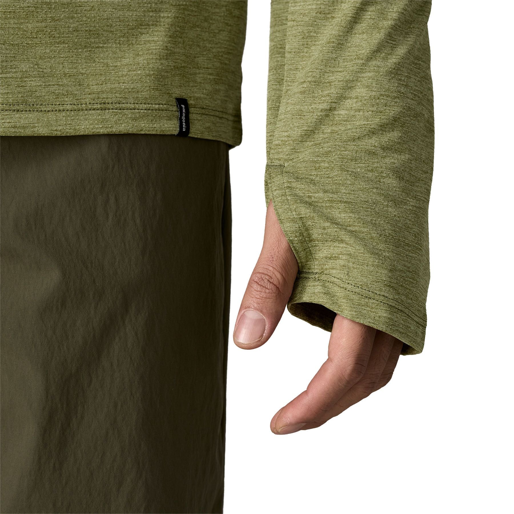 Patagonia Men's Capilene Cool Sun Hoody - Fitz Roy Trout Caper Green - Buckhorn Green X-Dye Image 09