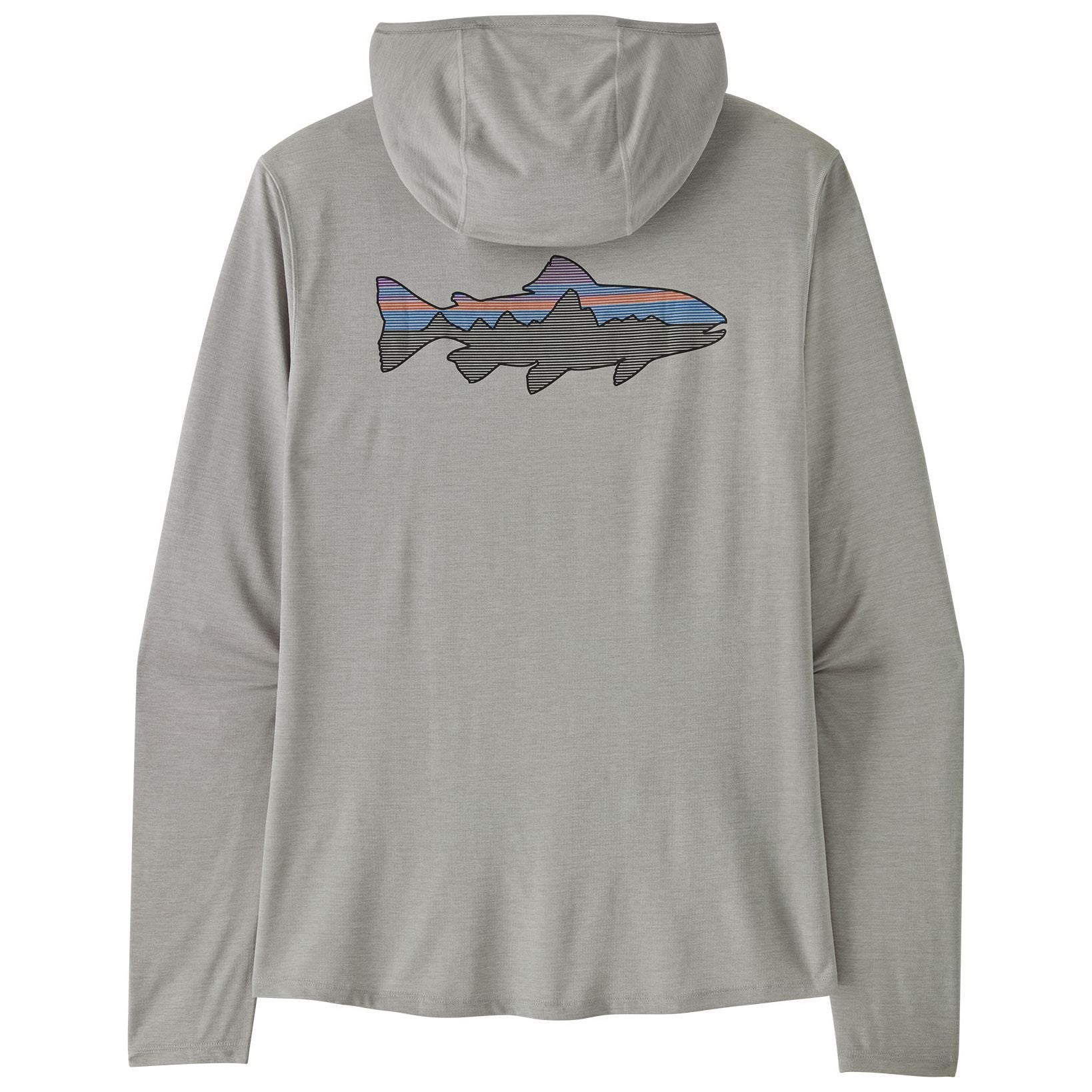 Patagonia Men's Capilene Cool Sun Hoody - Fitz Roy Trout Crisp Grey - Salt Grey X-Dye Image 01