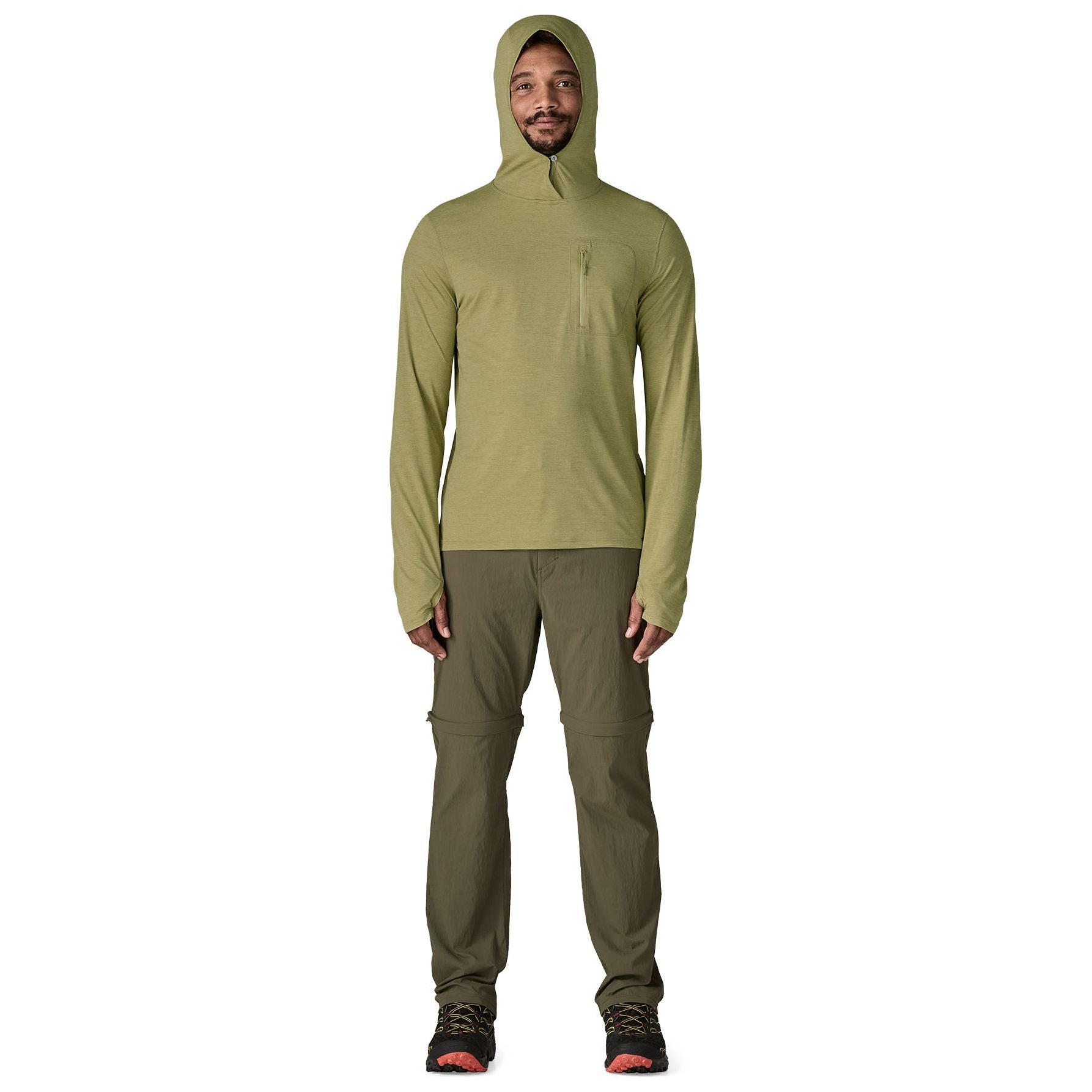 Patagonia Men's Capilene Cool Sun Hoody Gumtree Green - Light Gumtree Green X-Dye Image 02