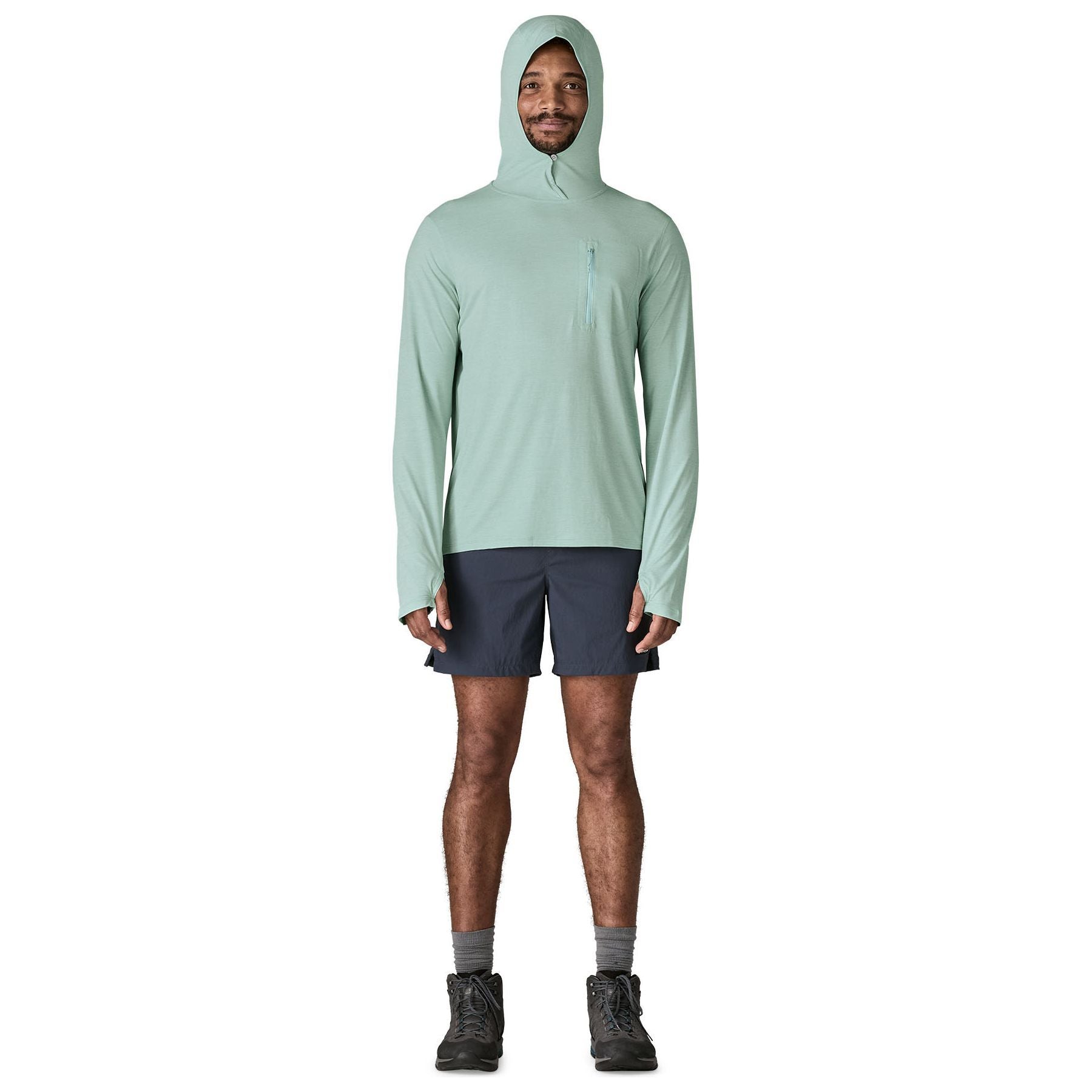 Patagonia Men's Capilene Cool Sun Hoody Thermal Blue - Thin Ice X-Dye Image 02