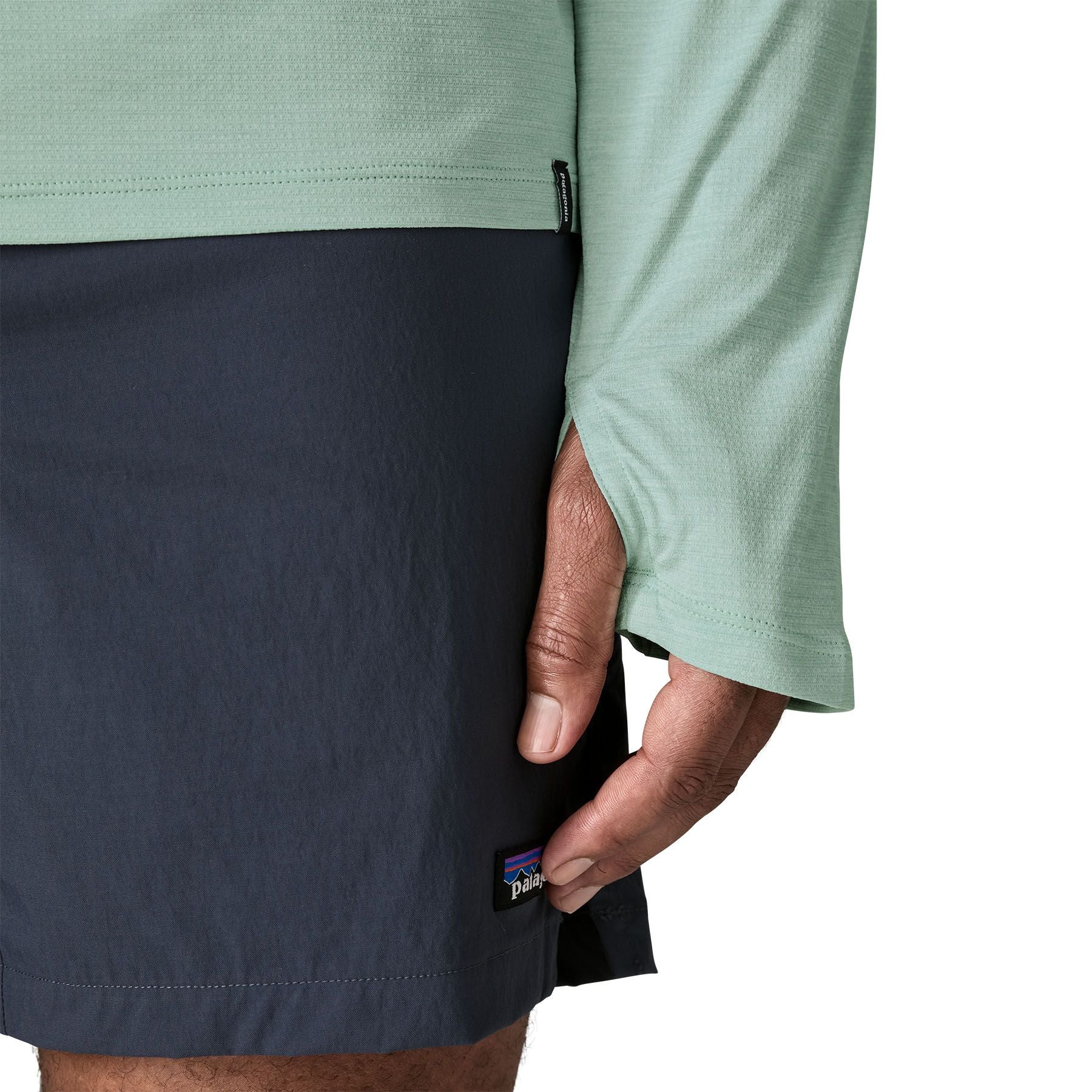 Patagonia Men's Capilene Cool Sun Hoody Thermal Blue - Thin Ice X-Dye Image 09