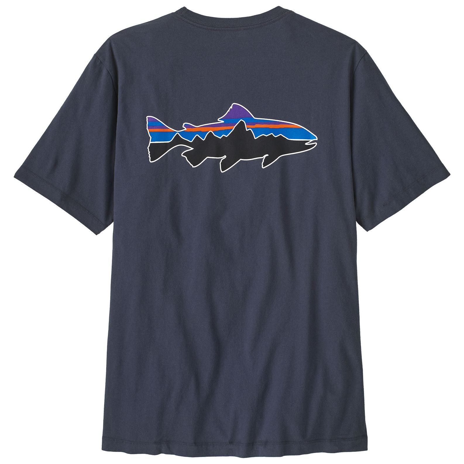 Patagonia Men's Fitz Roy Trout T-Shirt Smolder Blue