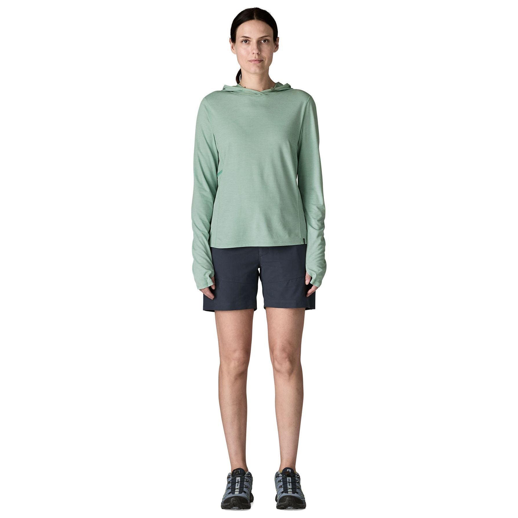 Patagonia Women's Capilene Cool Sun Hoody Thermal Blue - Thin Ice X-Dye Image 02