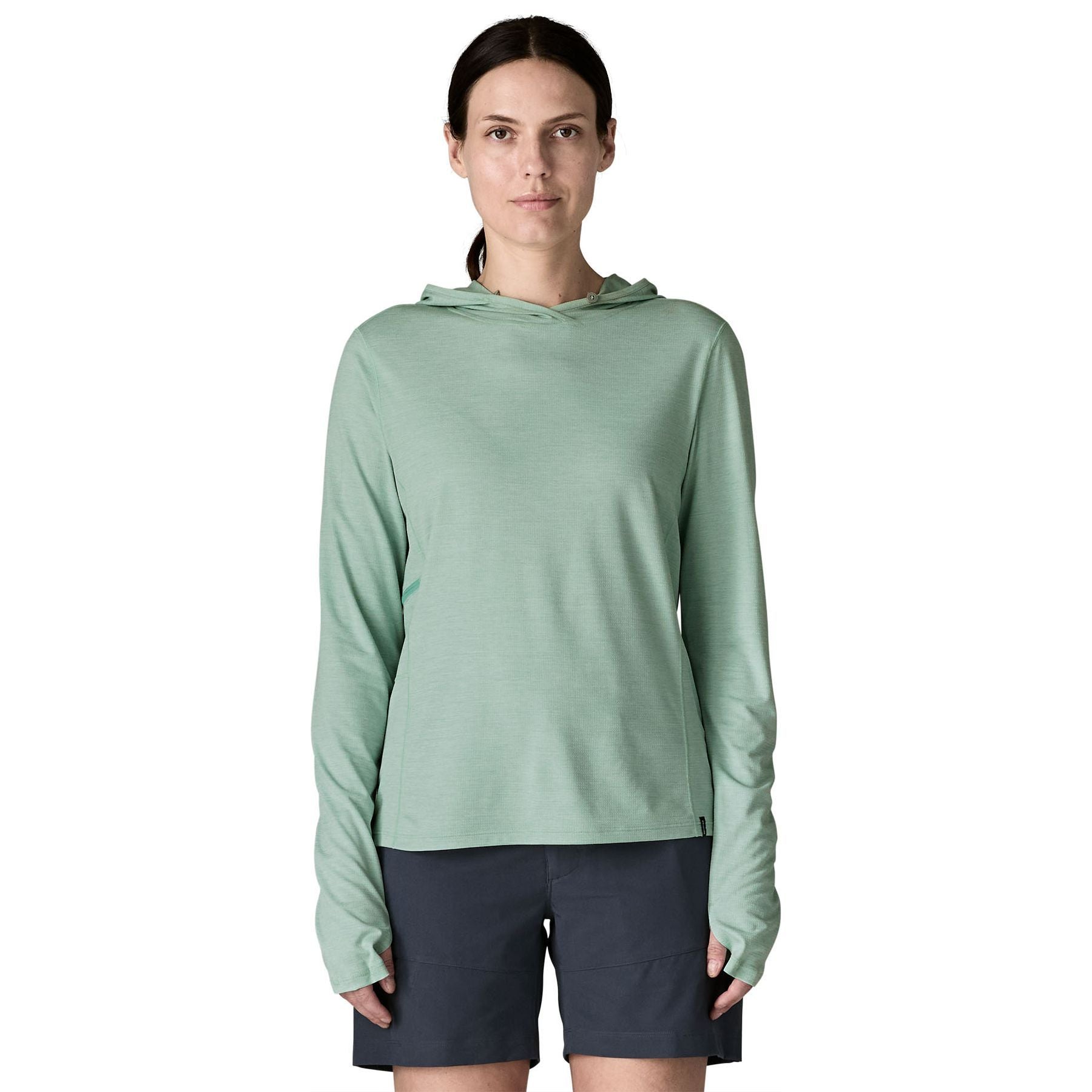 Patagonia Women's Capilene Cool Sun Hoody Thermal Blue - Thin Ice X-Dye Image 03