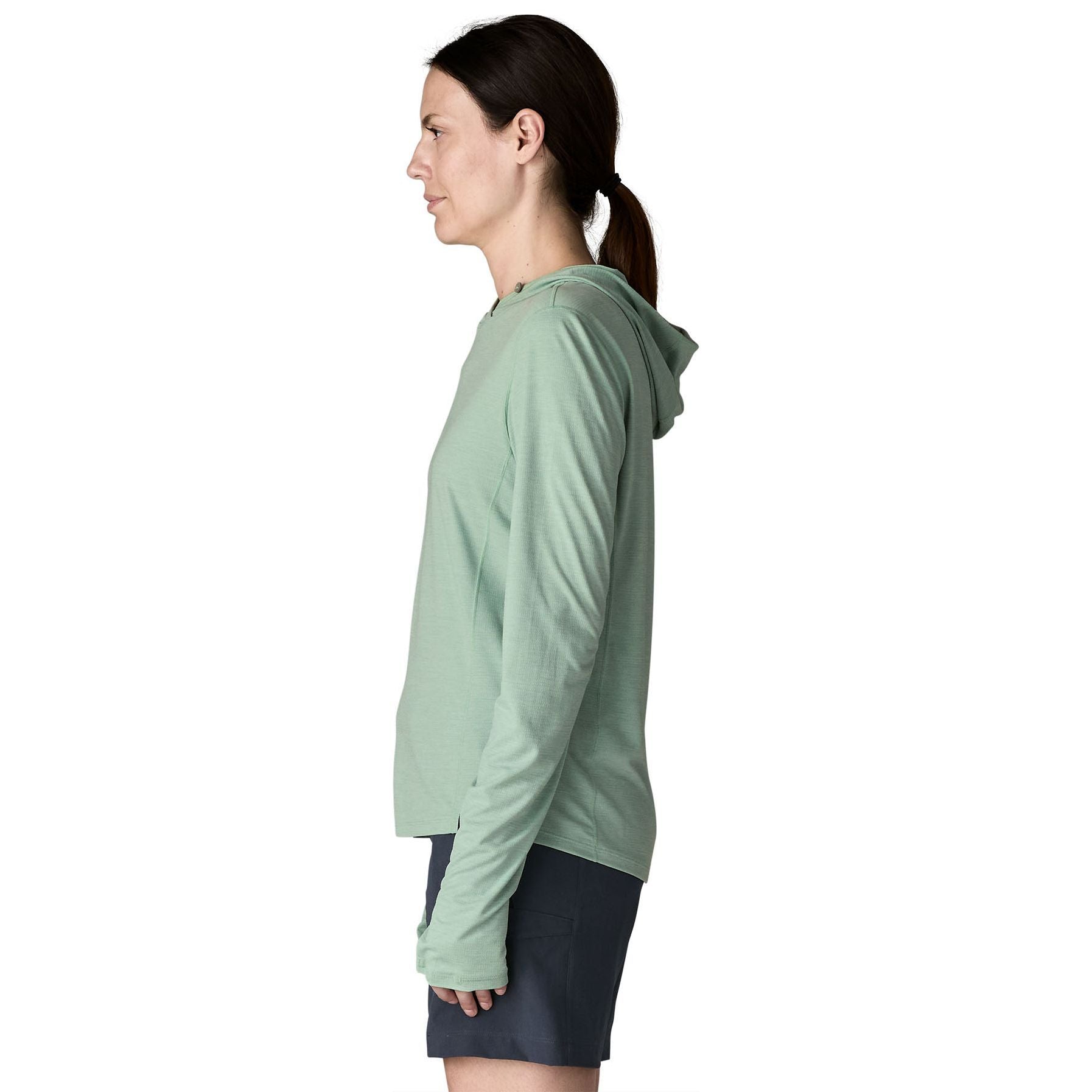 Patagonia Women's Capilene Cool Sun Hoody Thermal Blue - Thin Ice X-Dye Image 04