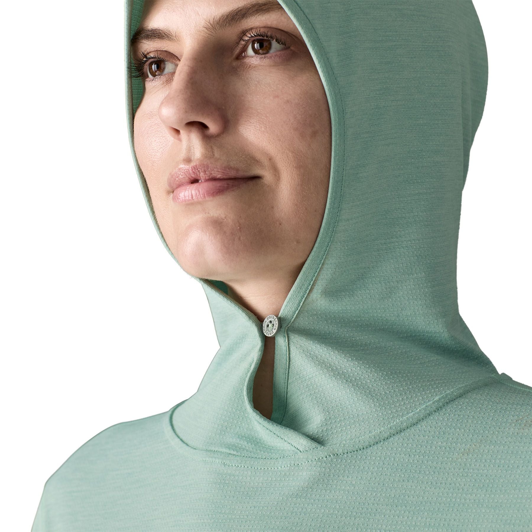 Patagonia Women's Capilene Cool Sun Hoody Thermal Blue - Thin Ice X-Dye Image 07