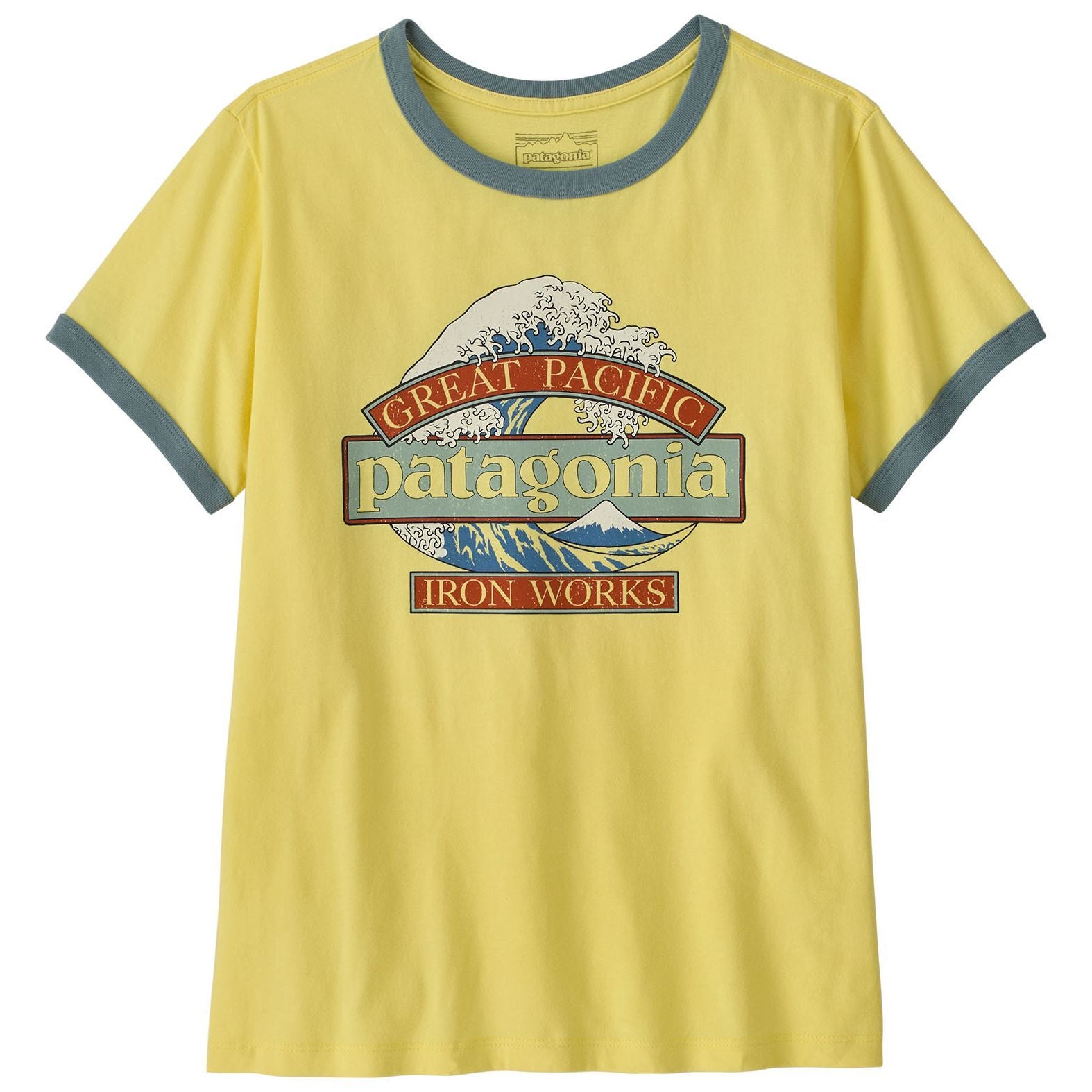 Patagonia Women's Great Waves Ringer Tee Lemon Zest