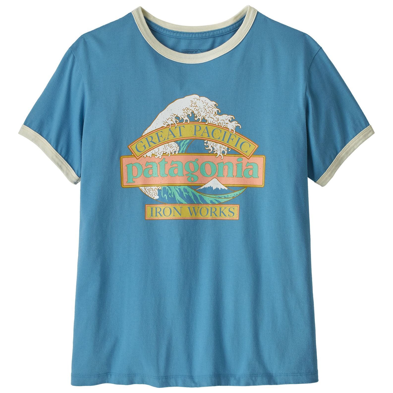 Patagonia Women's Great Waves Ringer Tee Shore Blue