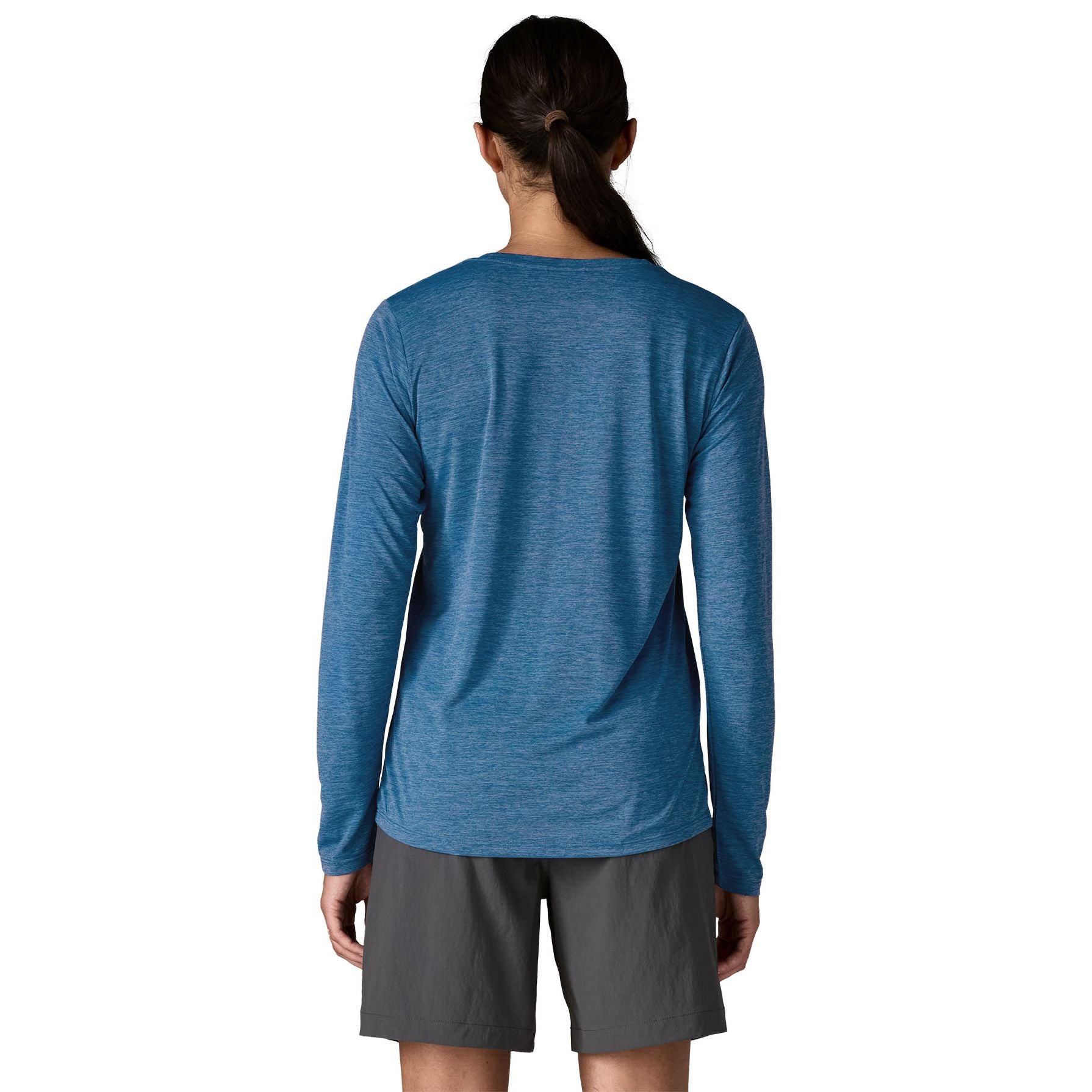 Patagonia Women's Long-Sleeved Capilene Cool Daily Shirt - Fitz Roy Nimbus Aquatic Blue - Light Aquatic Blue X-Dye Image 05