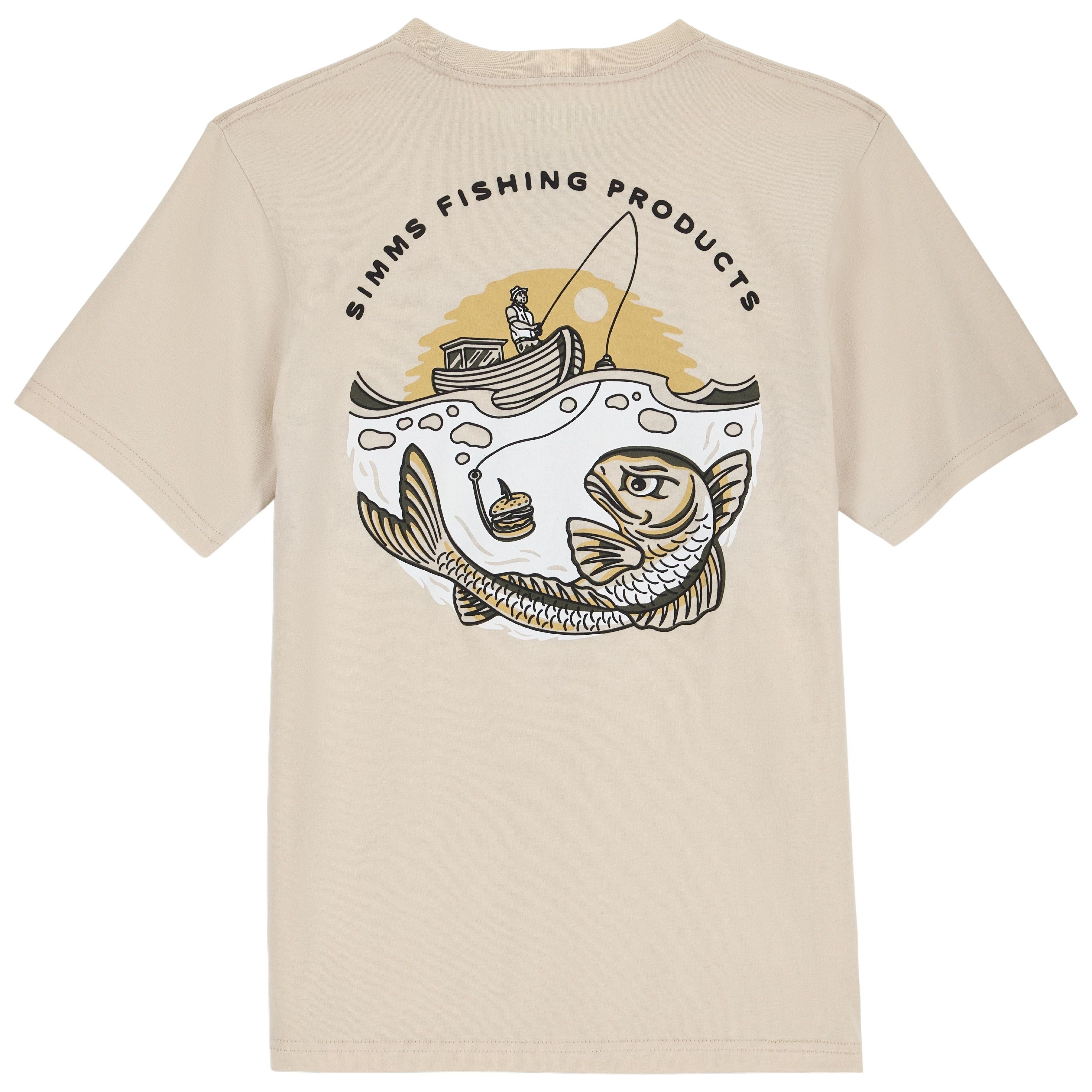 Simms Kid's Baited T-Shirt Natural Image 01