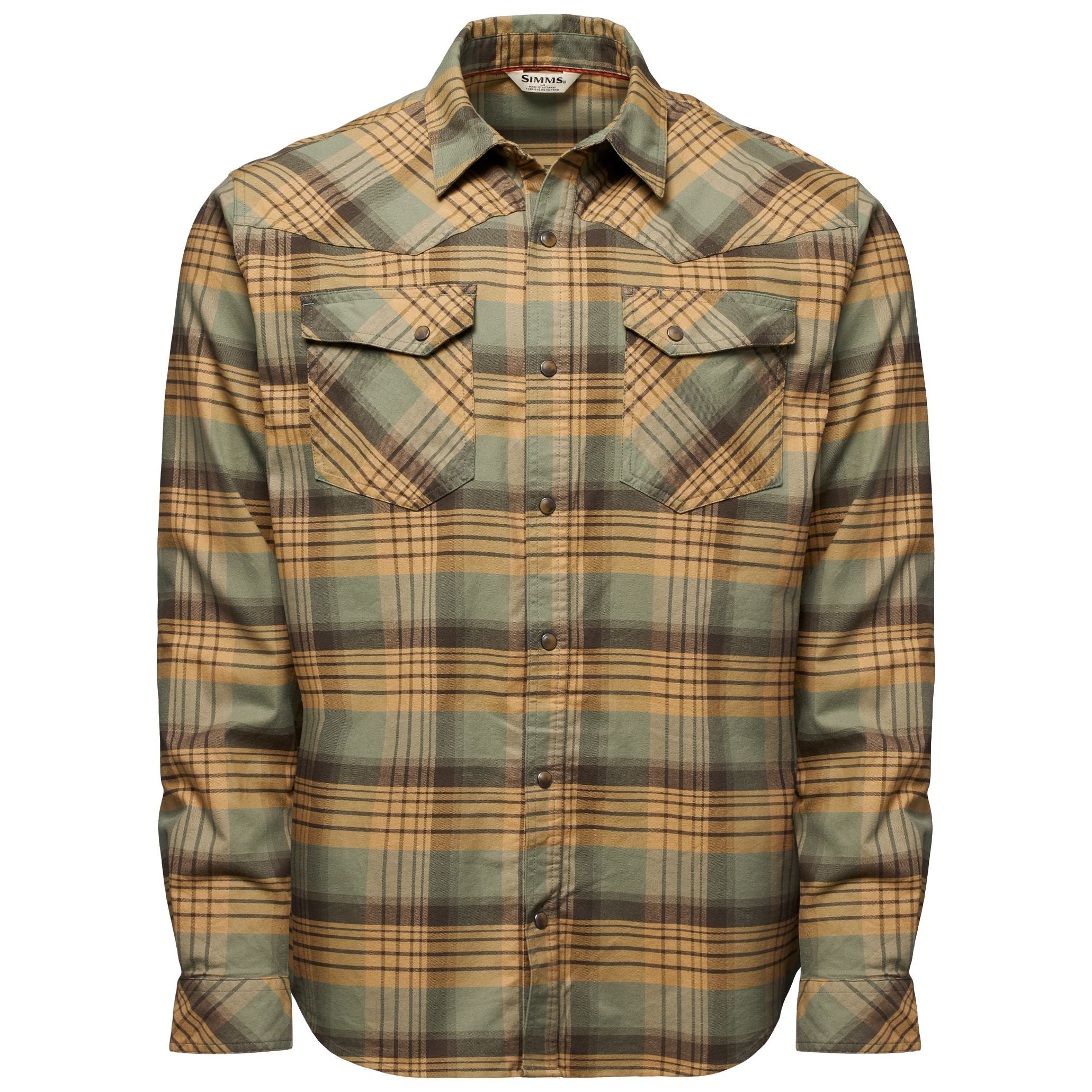 Simms Men's Brackett Flannel Duke Plaid: Hickory Image 01