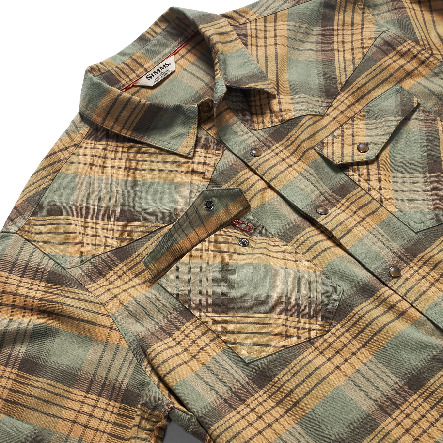 Simms Men's Brackett Flannel Duke Plaid: Hickory Image 03